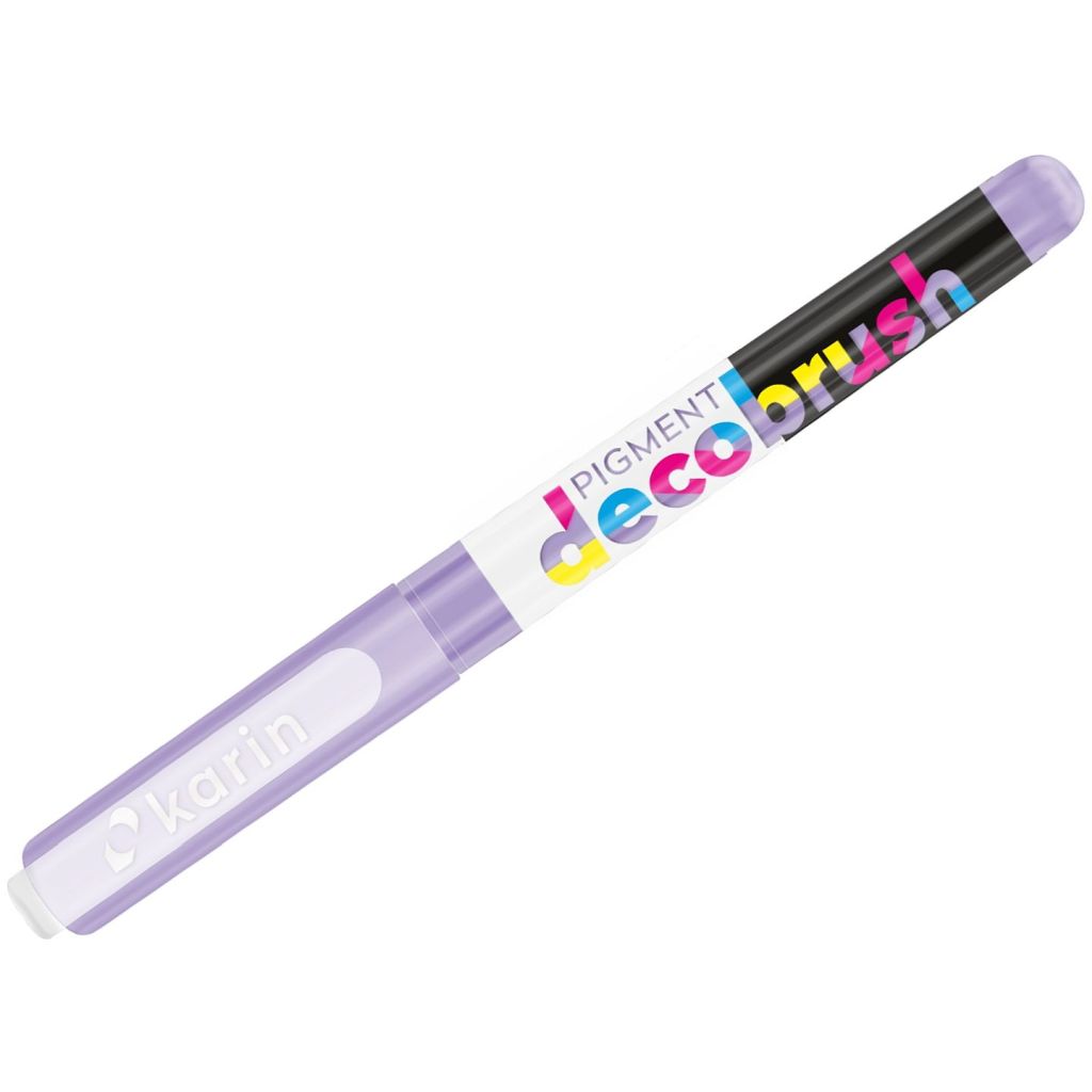 Karin Pigment DecoBrush Acrylic Marker - Brush Tip - Pastel Violet Blue (2705U)