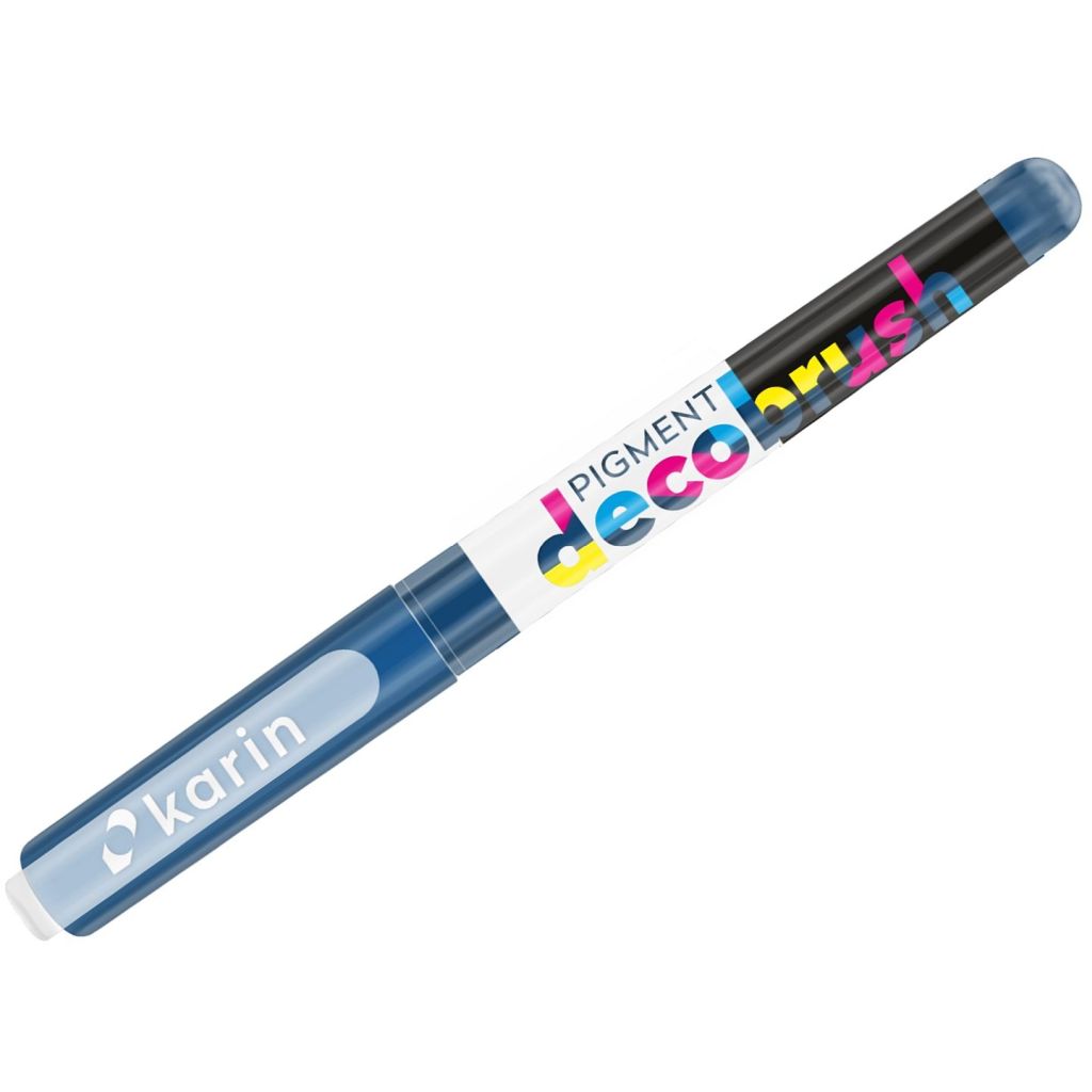 Karin Pigment DecoBrush Acrylic Marker - Brush Tip - Sapphire Blue (294U)