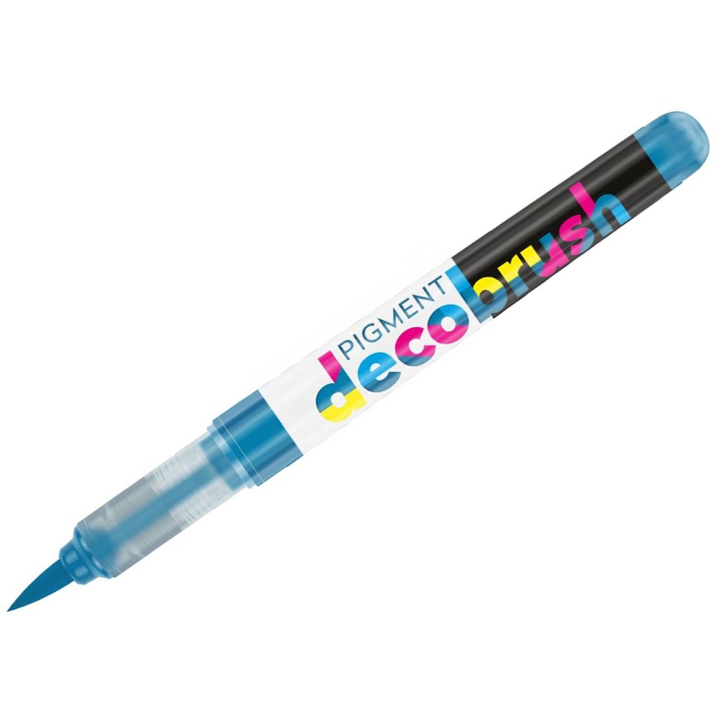 Karin Pigment DecoBrush Acrylic Marker - Brush Tip - Azure (300U)