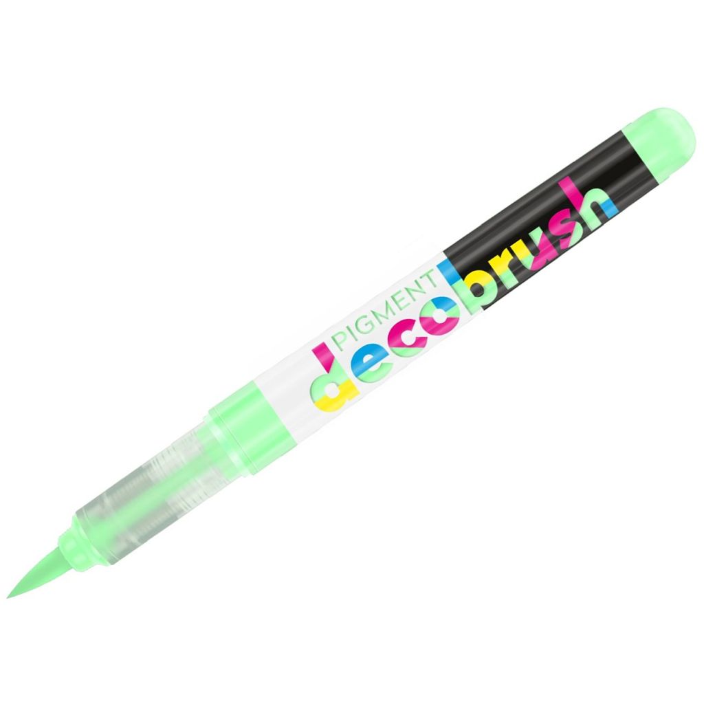 Karin Pigment DecoBrush Acrylic Marker - Brush Tip - Pastel Green (337U)