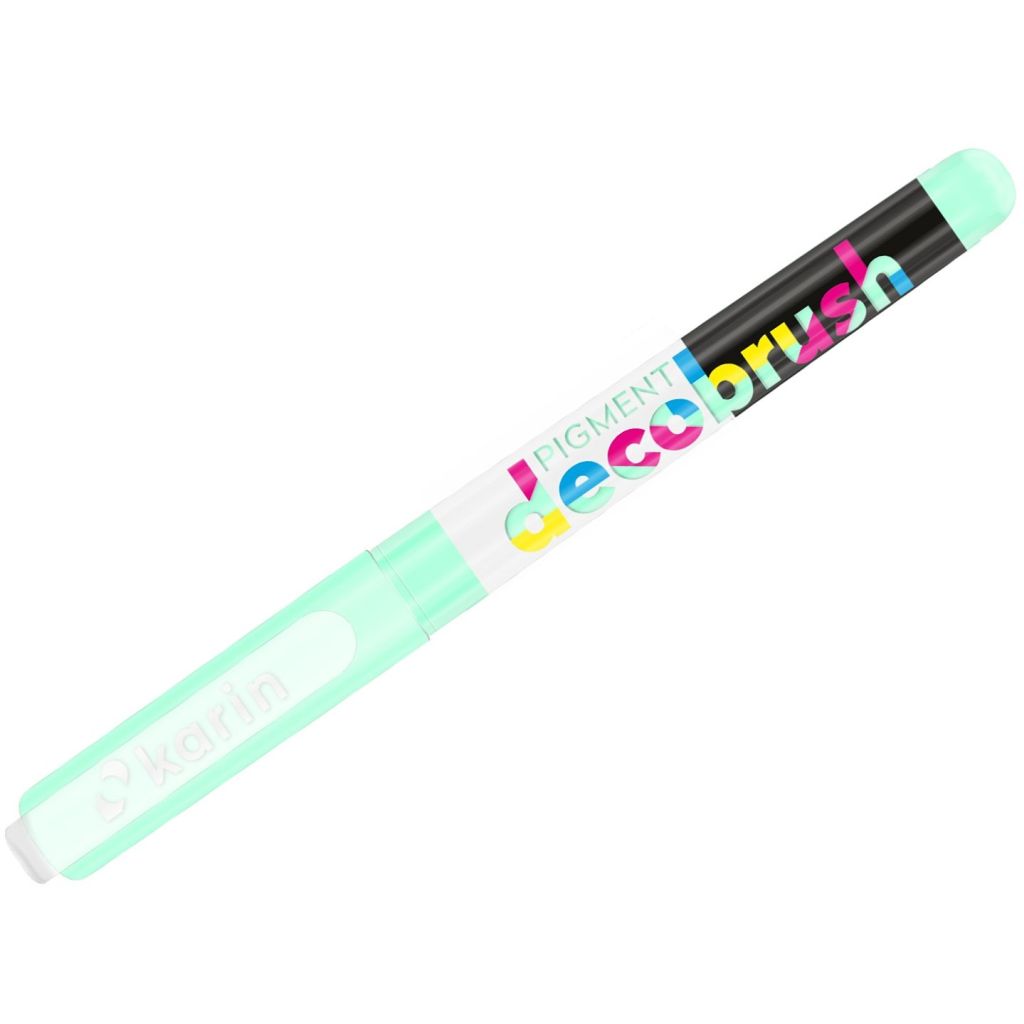 Karin Pigment DecoBrush Acrylic Marker - Brush Tip - Pastel Light Green (358U)