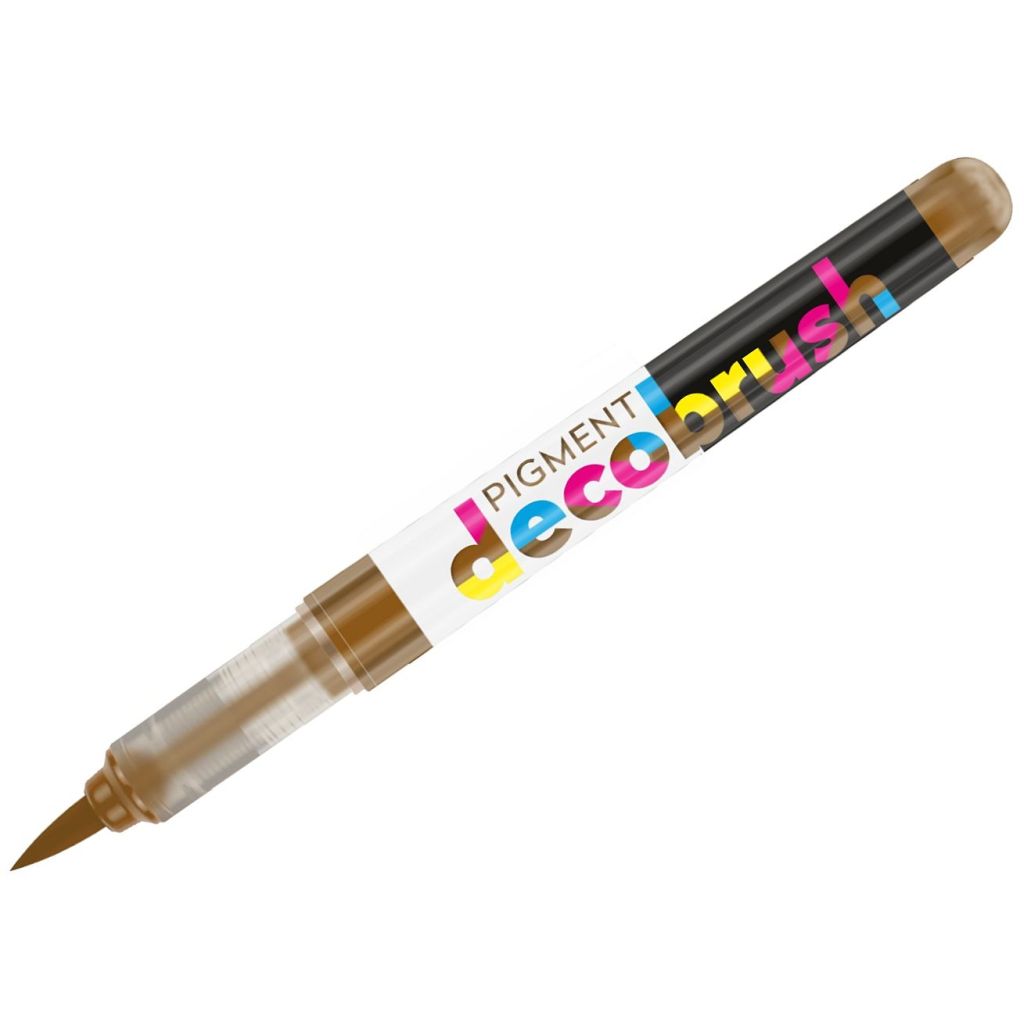 Karin Pigment DecoBrush Acrylic Marker - Brush Tip - Cinnamon (730U)