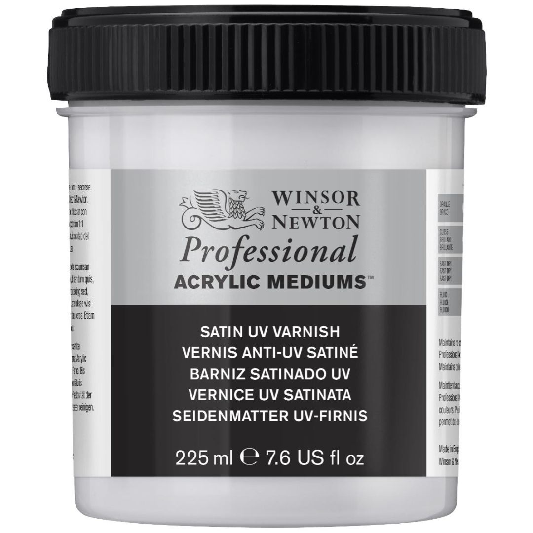 Winsor & Newton Professional Acrylic - Satin UV Varnish - Jar of 225 ML