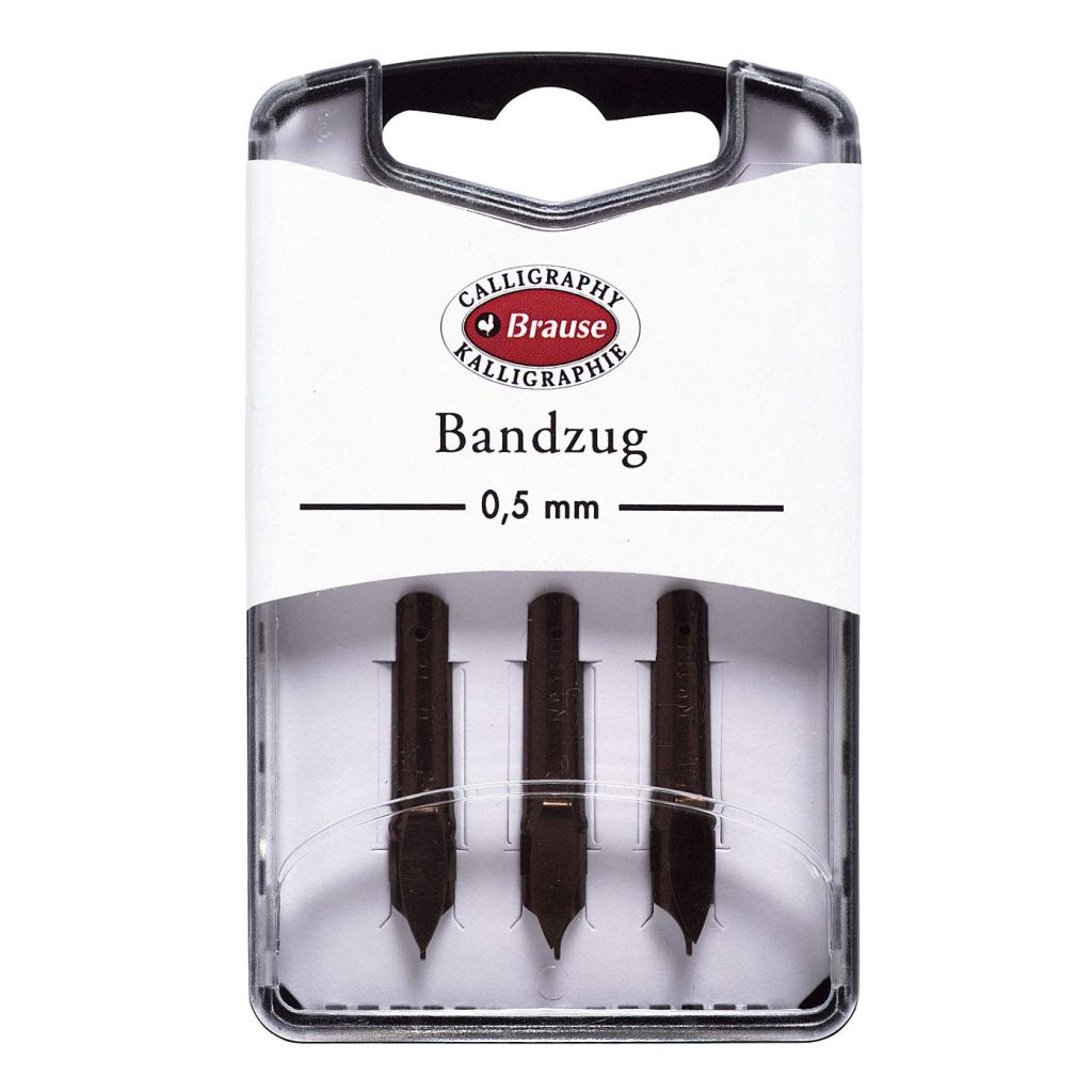 Brause Calligraphy Nibs - Bandzug - Size 0.5 MM - Box of 3