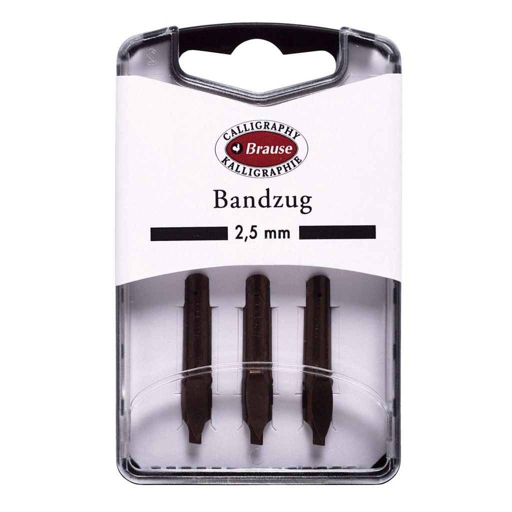 Brause Calligraphy Nibs - Bandzug - Size 2.5 MM - Box of 3