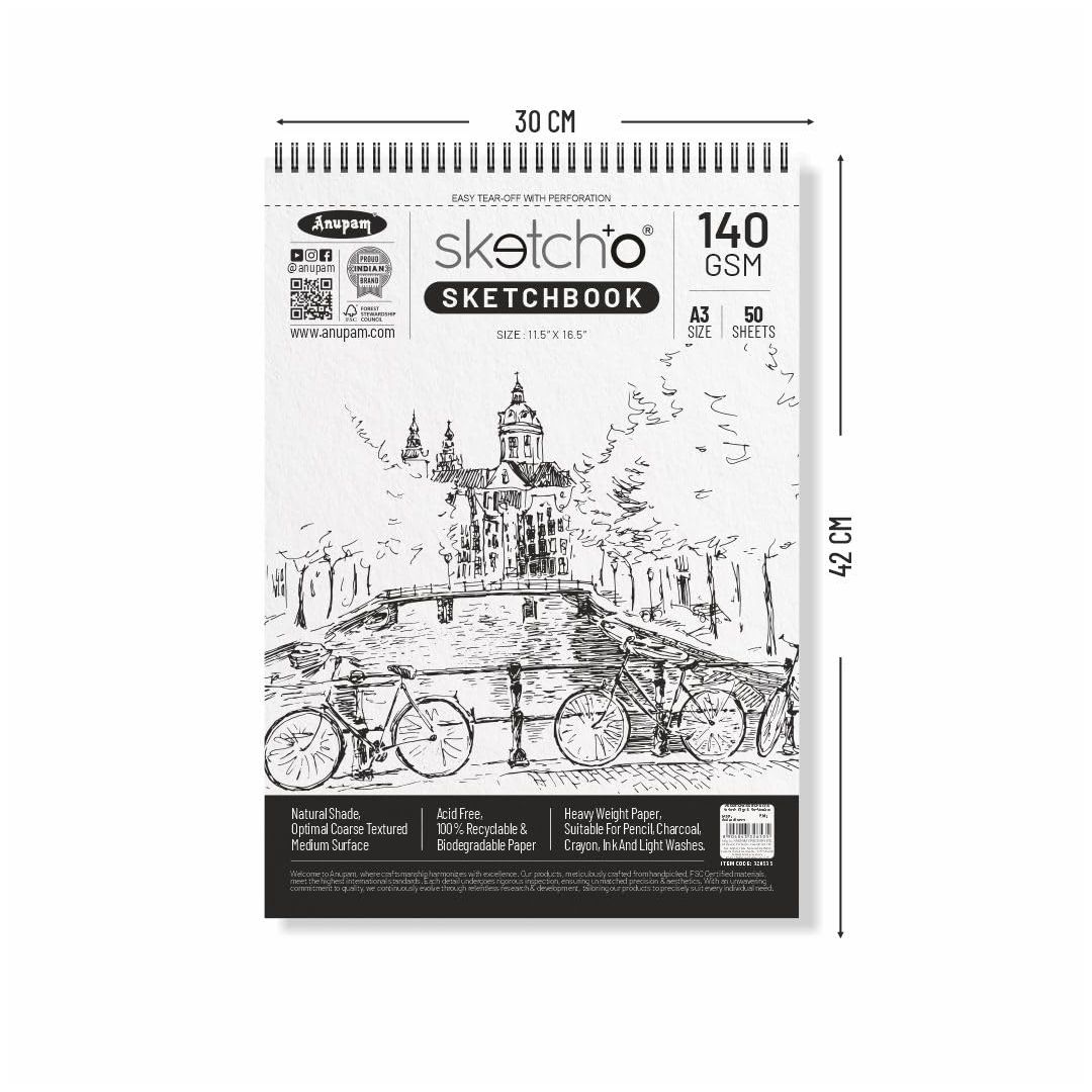 Anupam SketchO Sketch Book A3 (11.5 x 16.5