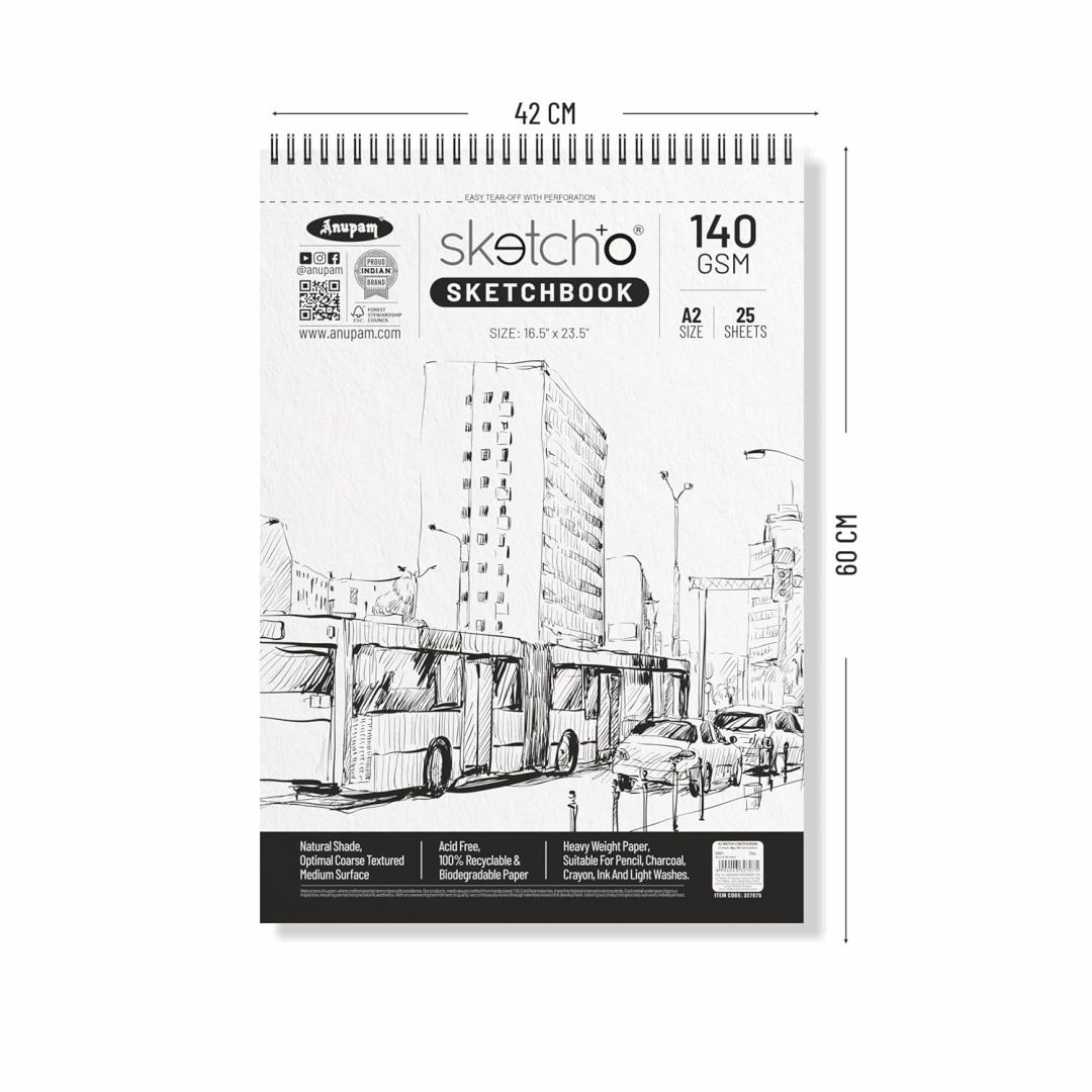 Anupam SketchO Sketch Book A2 (16.5 x 23.5