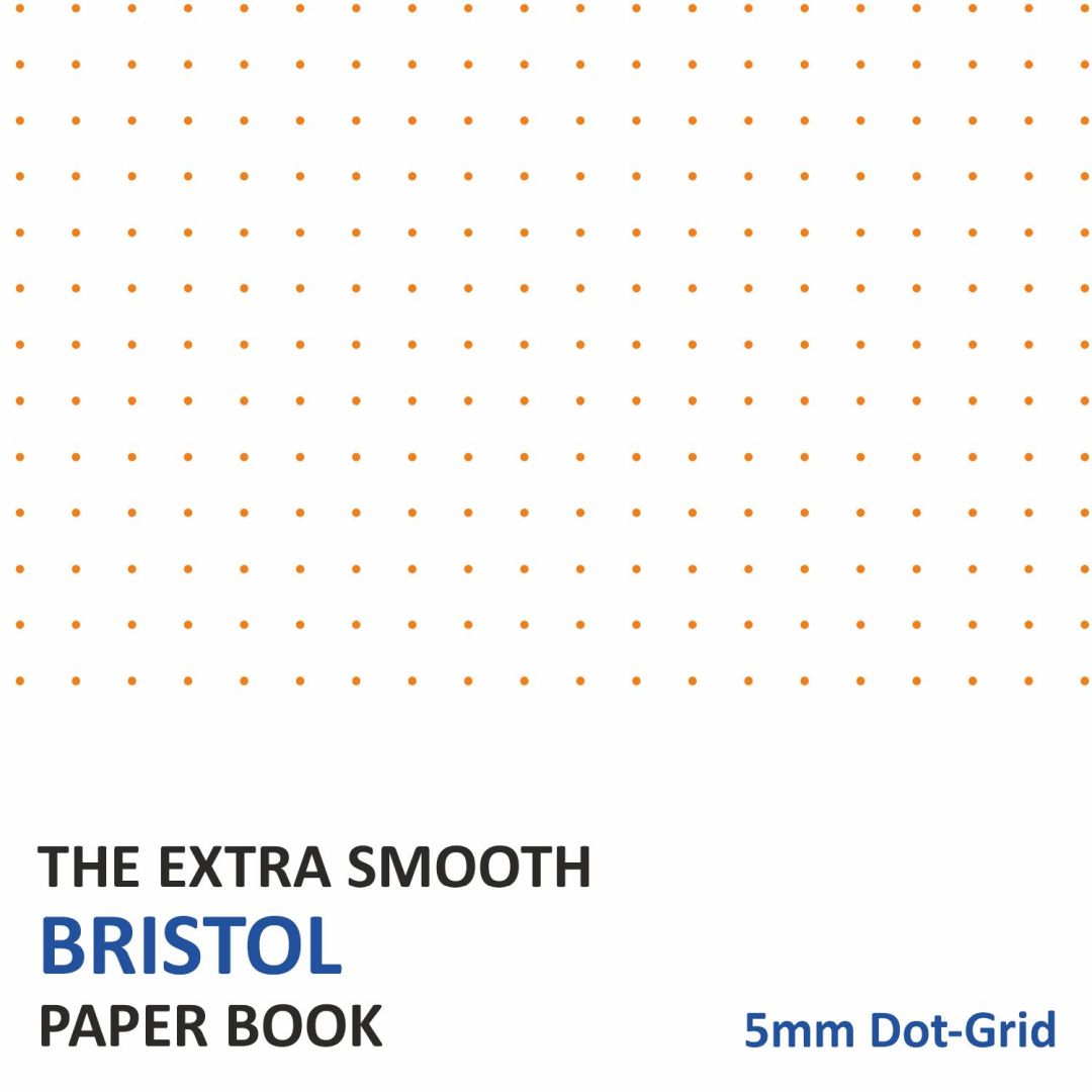 Anupam Fluent Bristol Paper A5 200 GSM Extra Smooth Surface - Dot Grid, Book of 20 Sheets