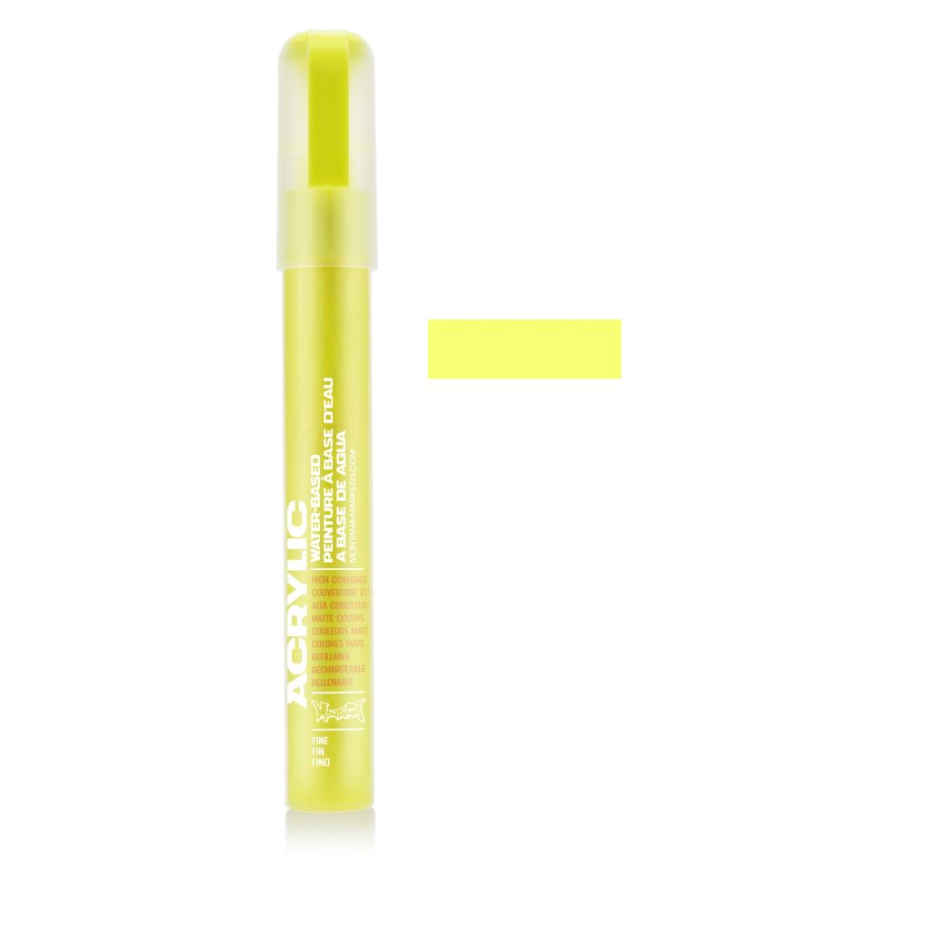 Montana Acrylic Water-Based Marker - 2 MM Fine Tip - Flash Yellow (F1000)