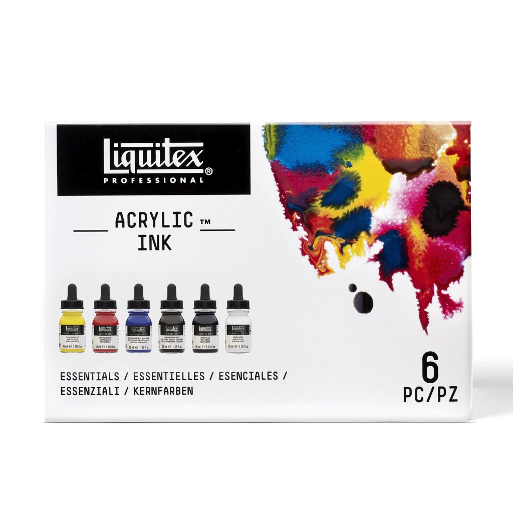 Liquitex Professional Acrylic Ink Essential Colours Set 6 x 30 ML