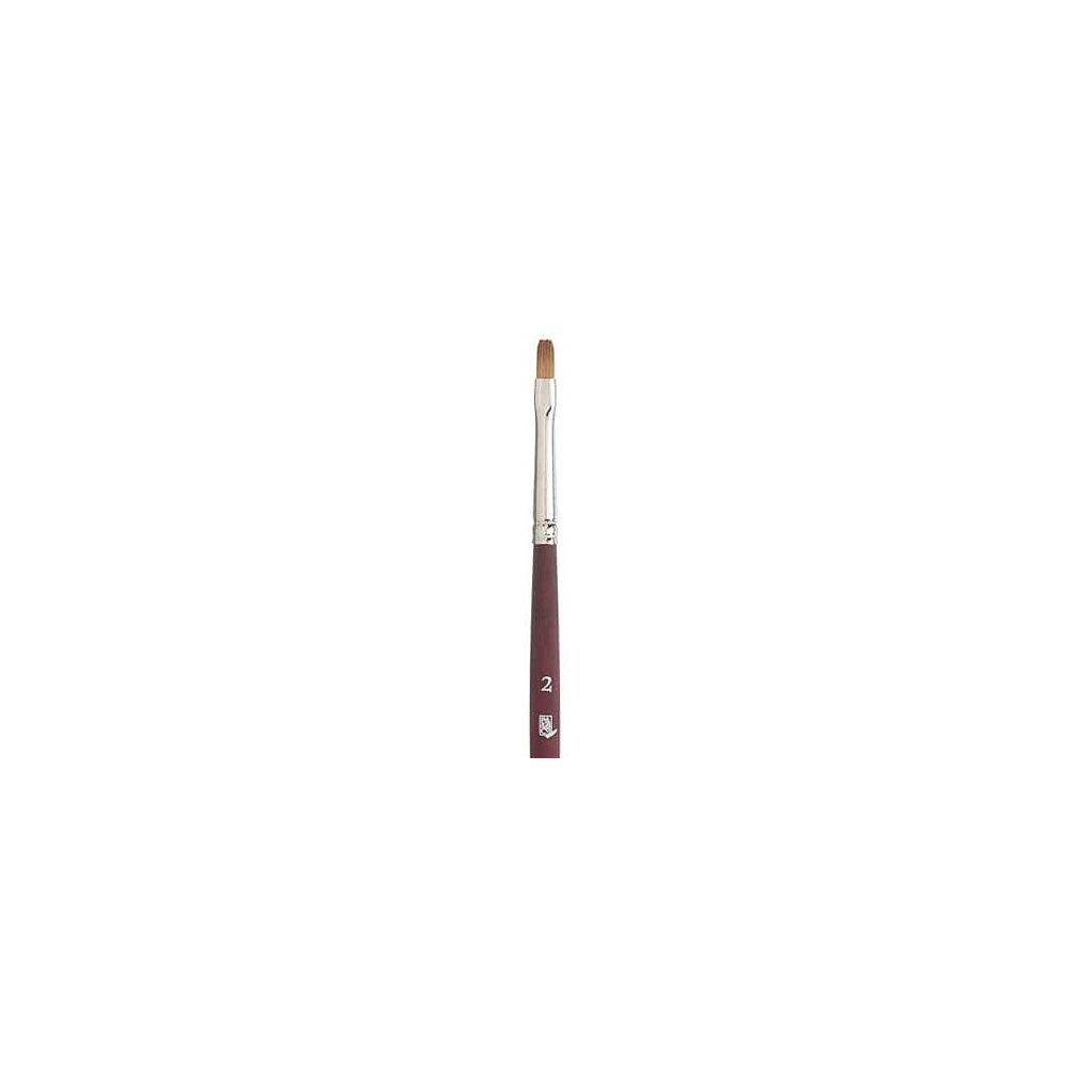 Princeton Series 3950 Velvetouch Luxury Synthetic Blend Brush - Flat Shader - Short Handle - Size: 10