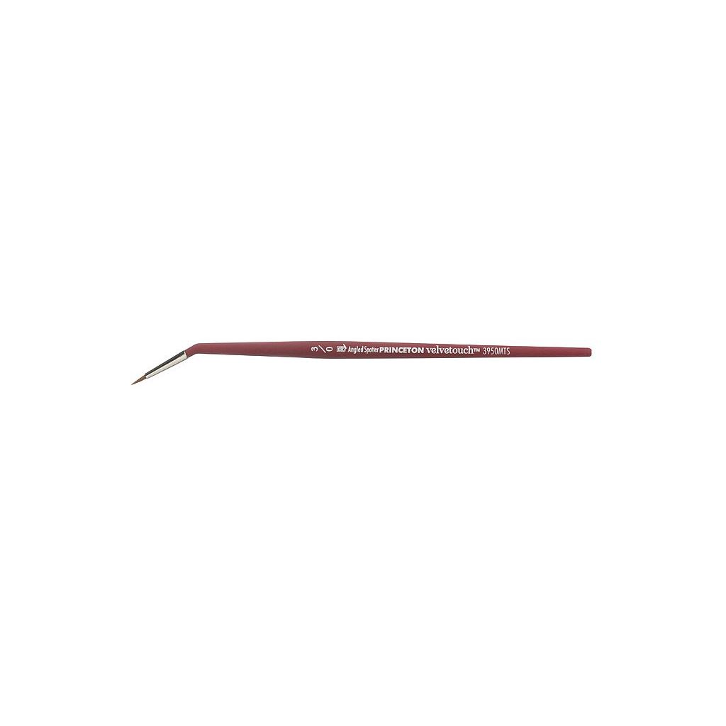 Princeton Series 3950 Velvetouch Luxury Synthetic Blend Brush - Mini-Tight Spot - Short Handle - Size: 3/0