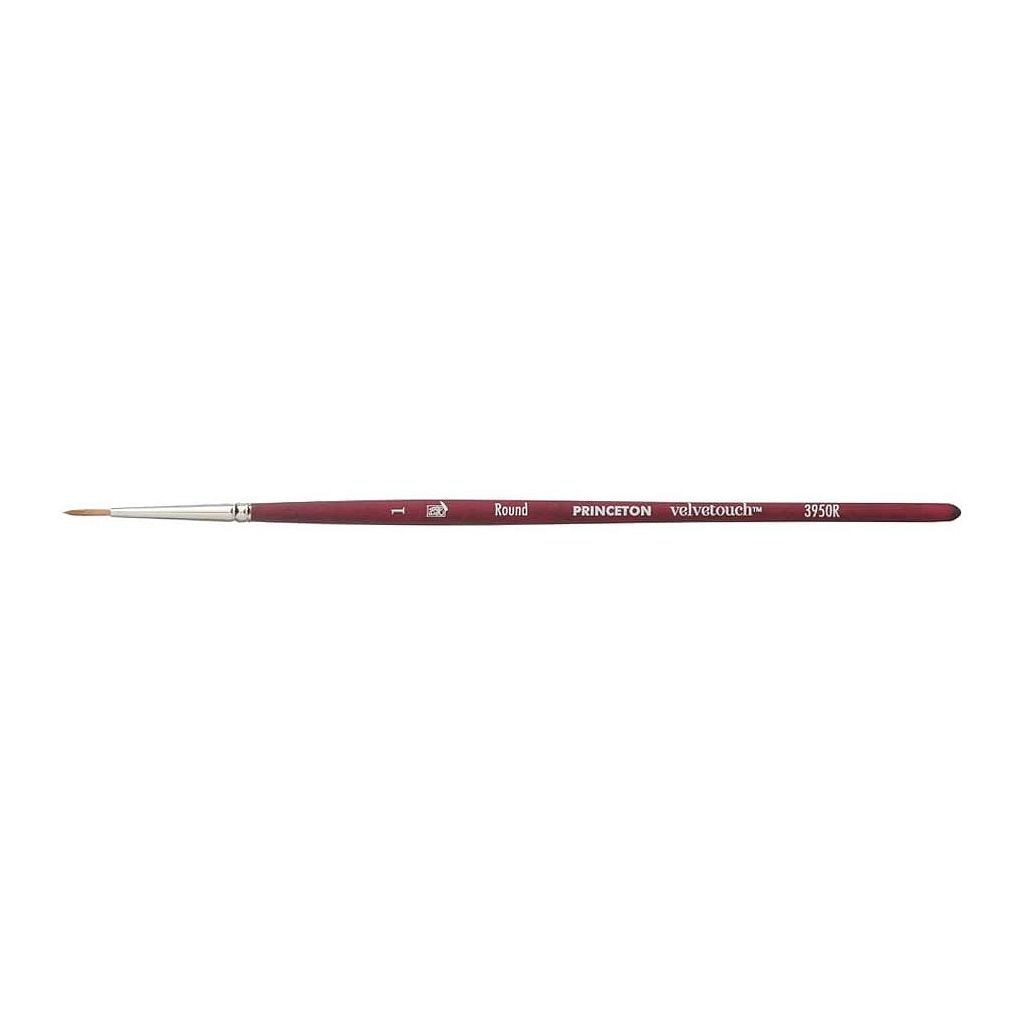 Princeton Series 3950 Velvetouch Luxury Synthetic Blend Brush - Round - Short Handle - Size: 4