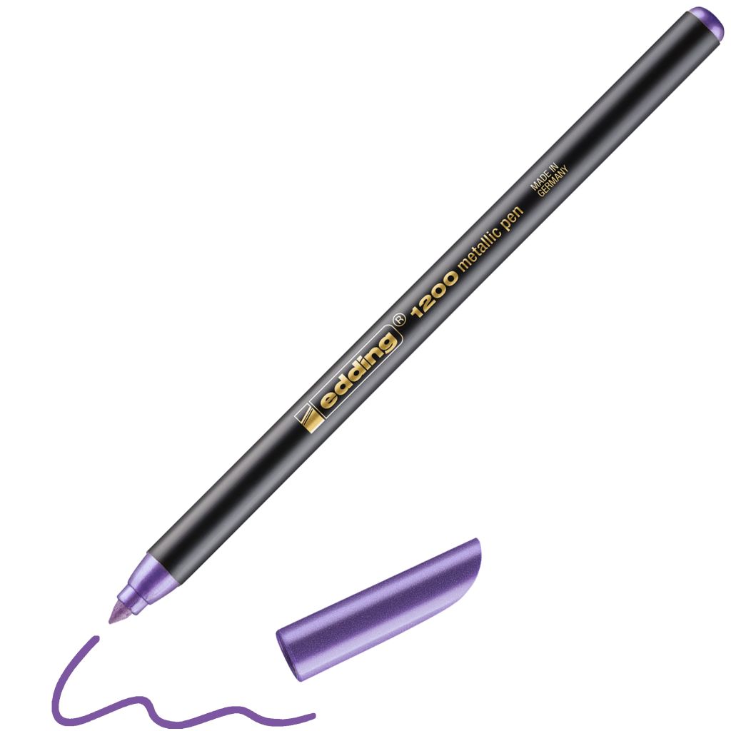 Edding Metallic Colour Pen 1200 - Violet (078) - Medium - Round Nib (1 - 3 MM)