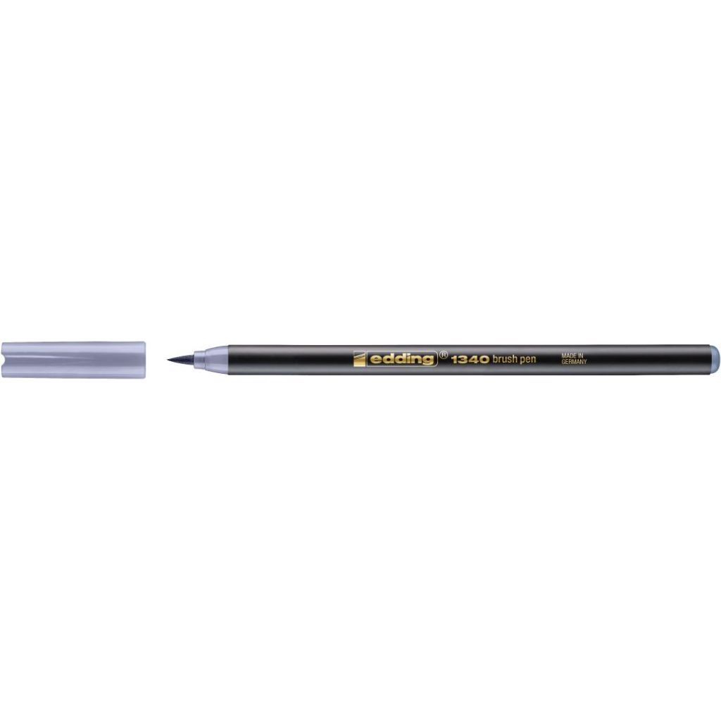 Edding 1340 Fiber Tip Brush Pens - Silver Grey (026)