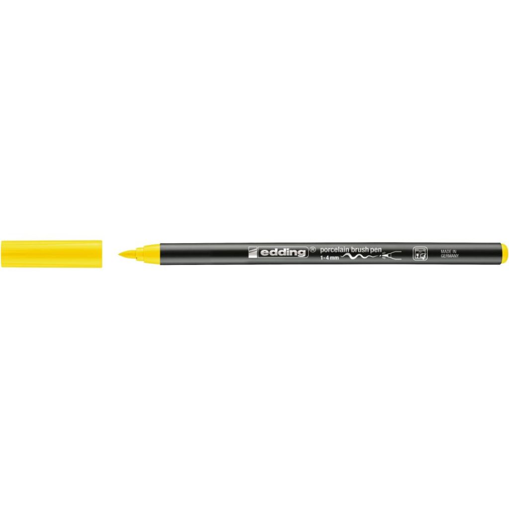 Edding Porcelain 4200 Brush Pen (1 - 4 MM) - Yellow (005)