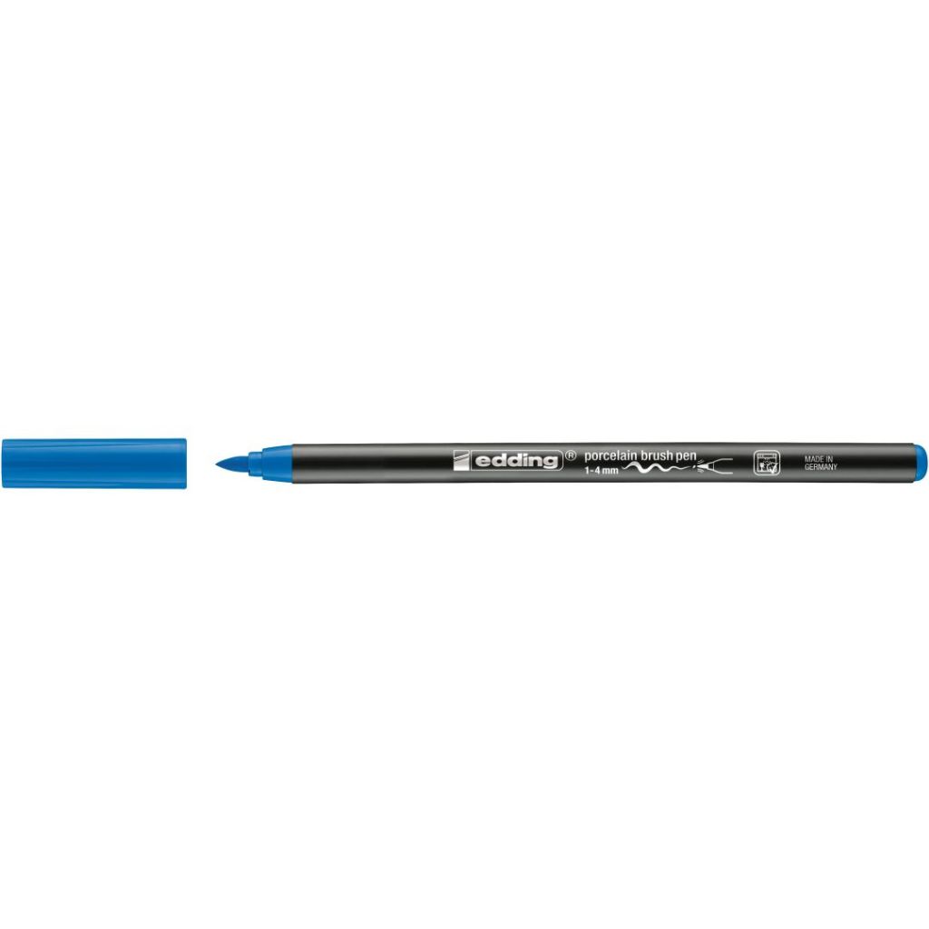 Edding Porcelain 4200 Brush Pen (1 - 4 MM) - Light Blue (010)