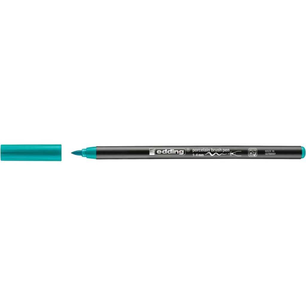 Edding Porcelain 4200 Brush Pen (1 - 4 MM) - Turquoise (014)