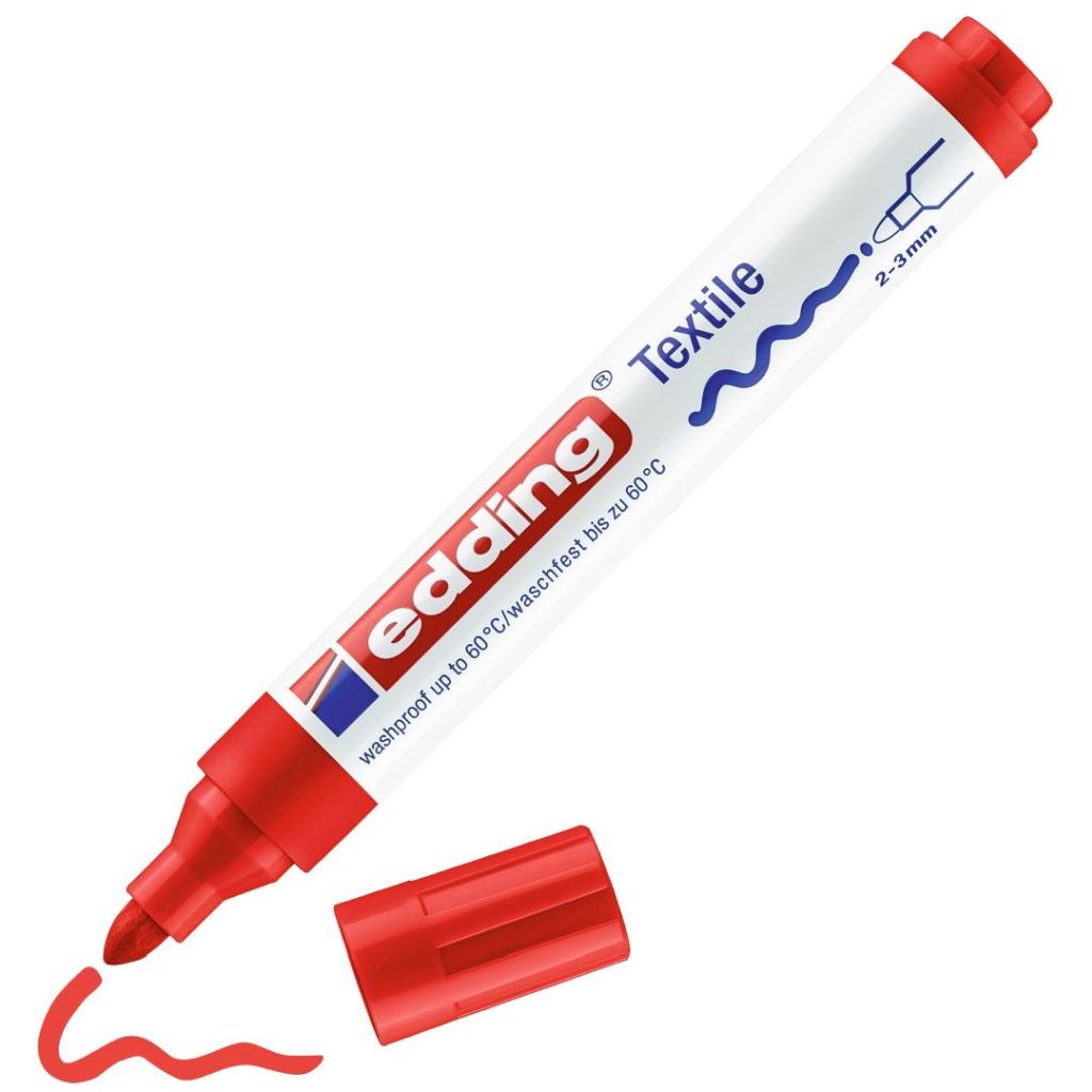 Edding 4500 Textile Marker (2 - 3 MM) - Red (002)