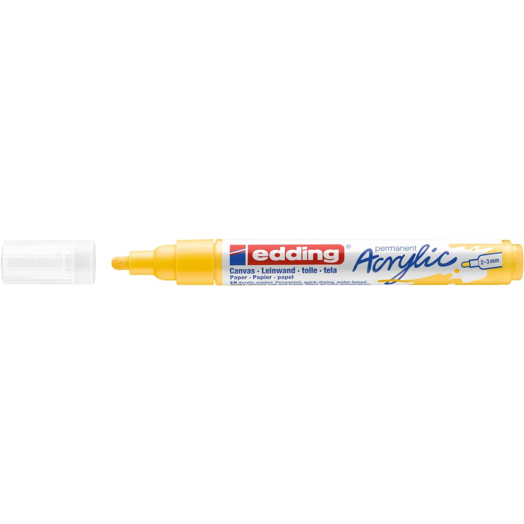 Edding 5100 Acrylic Paint Marker - Traffic Yellow (905) Medium Round Tip (2 - 3 MM)