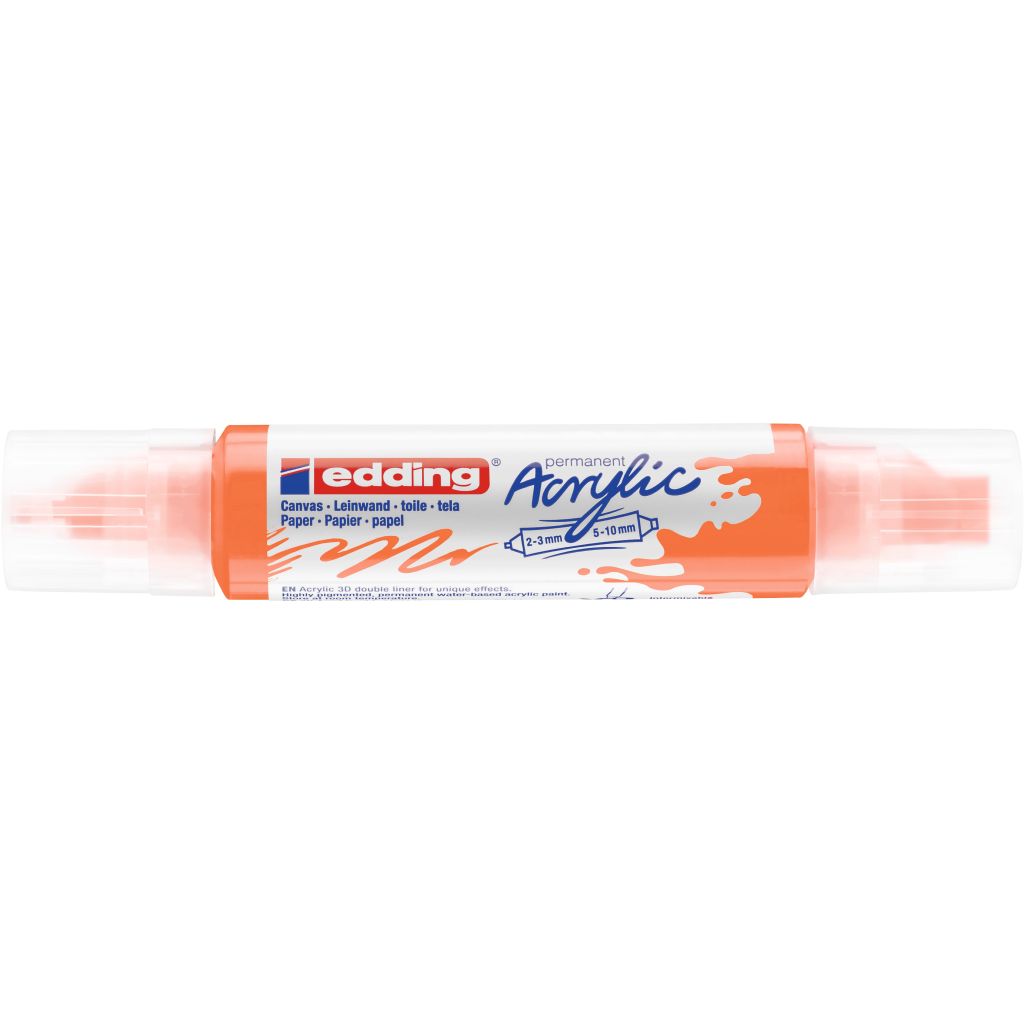 Edding 5400 Acrylic Double Ended Paint Marker - Neon Orange (066)