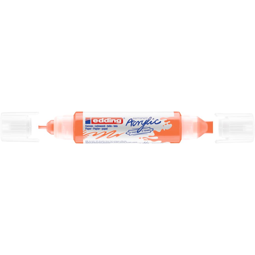 Edding 5400 Acrylic Double Ended Paint Marker - Neon Orange (066)