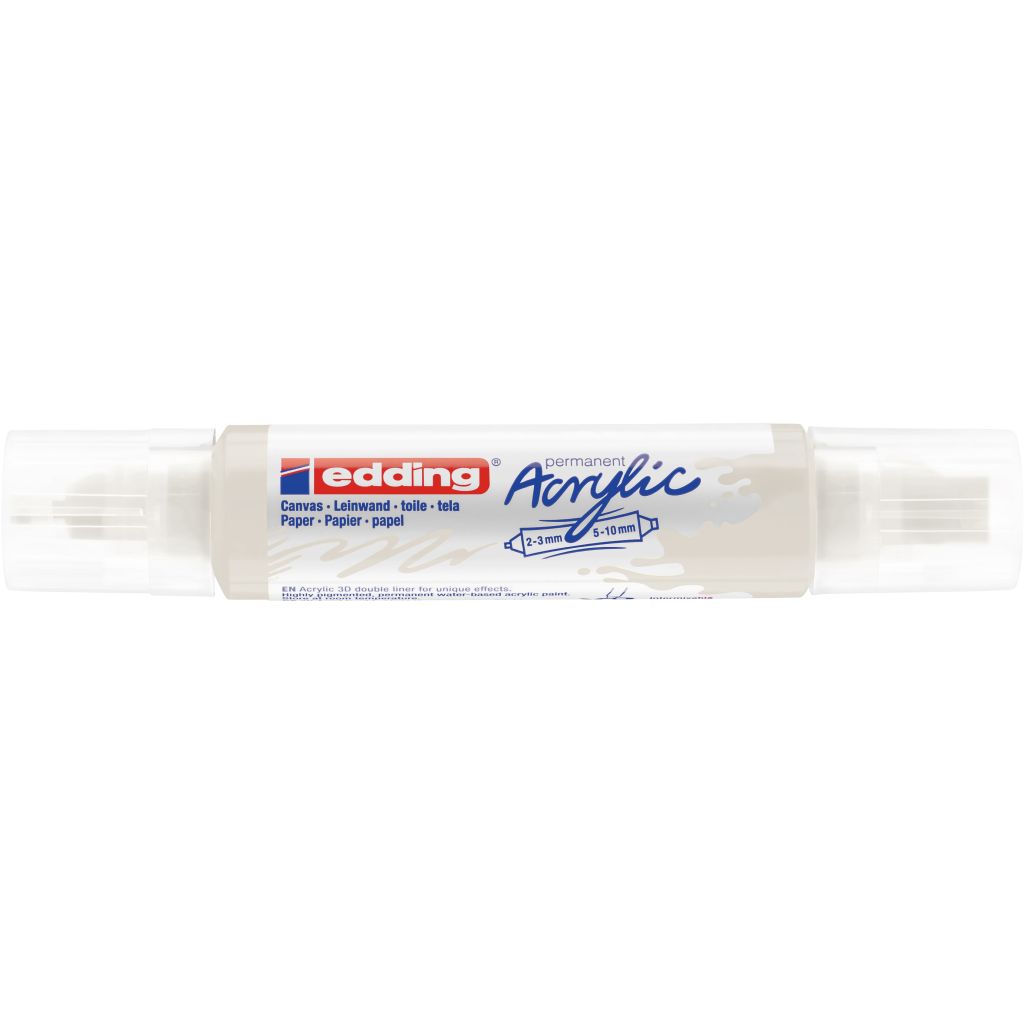 Edding 5400 Acrylic Double Ended Paint Marker - Traffic White (922)