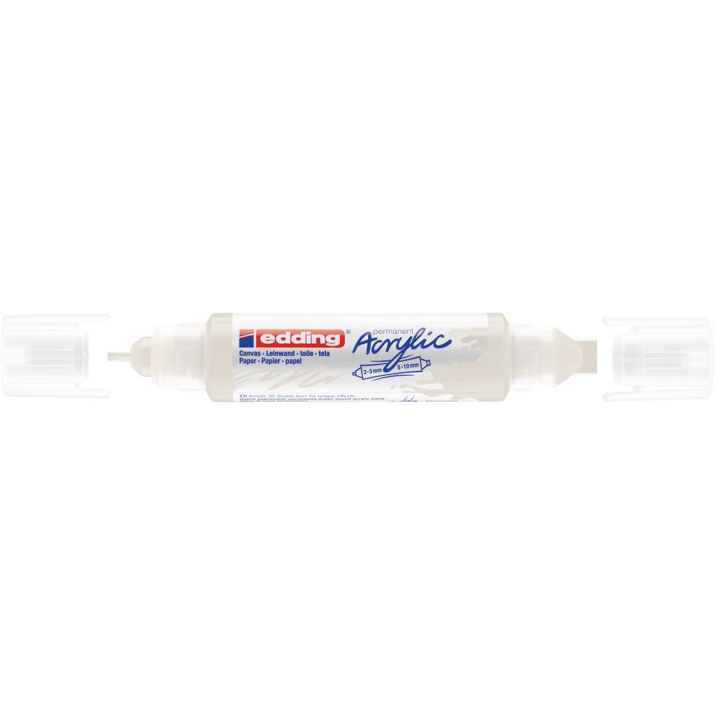 Edding 5400 Acrylic Double Ended Paint Marker - Traffic White (922)