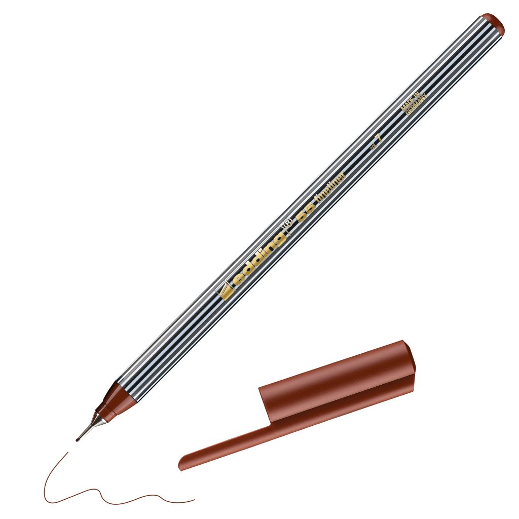 Edding 55 Fineliner Marker - Brown (007) 0.3 MM