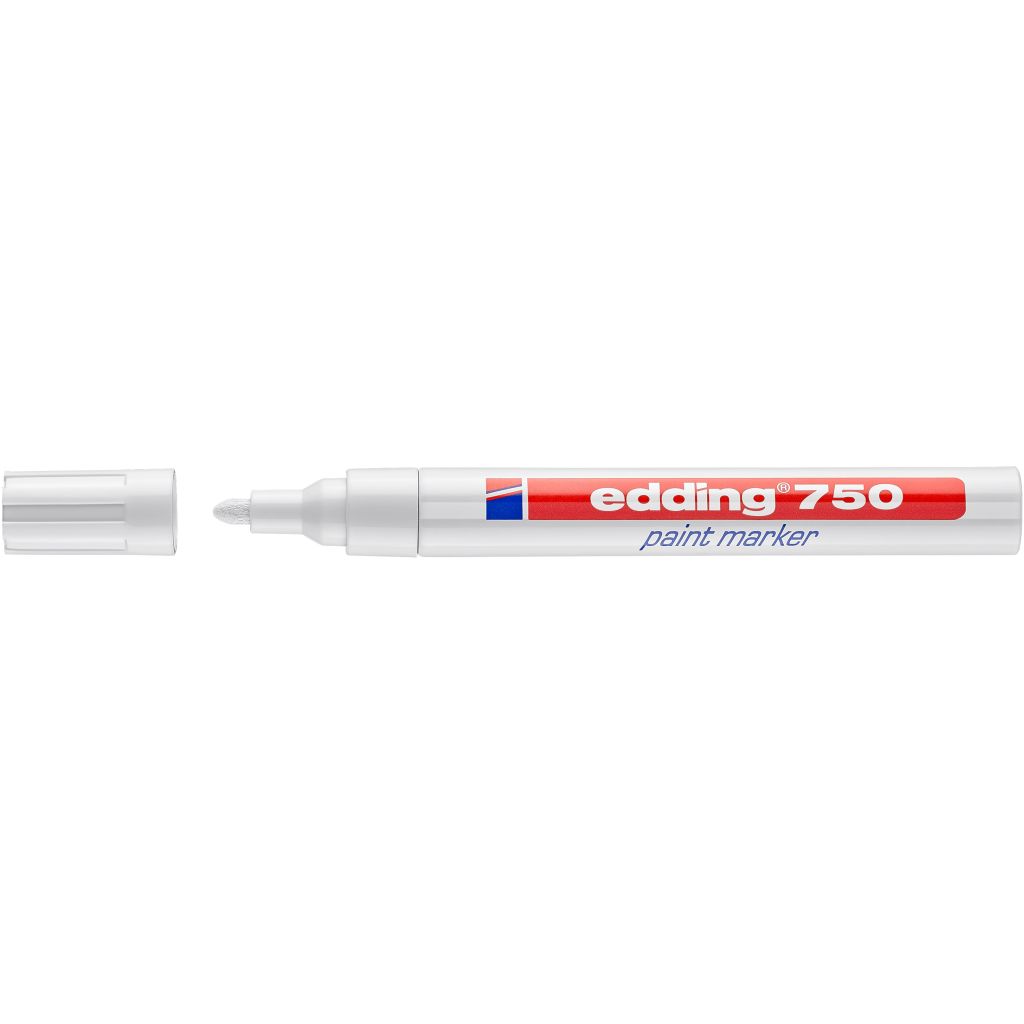 Edding 750 Gloss Paint Marker - White (049) Broad - Round Nib (2 - 4 MM)