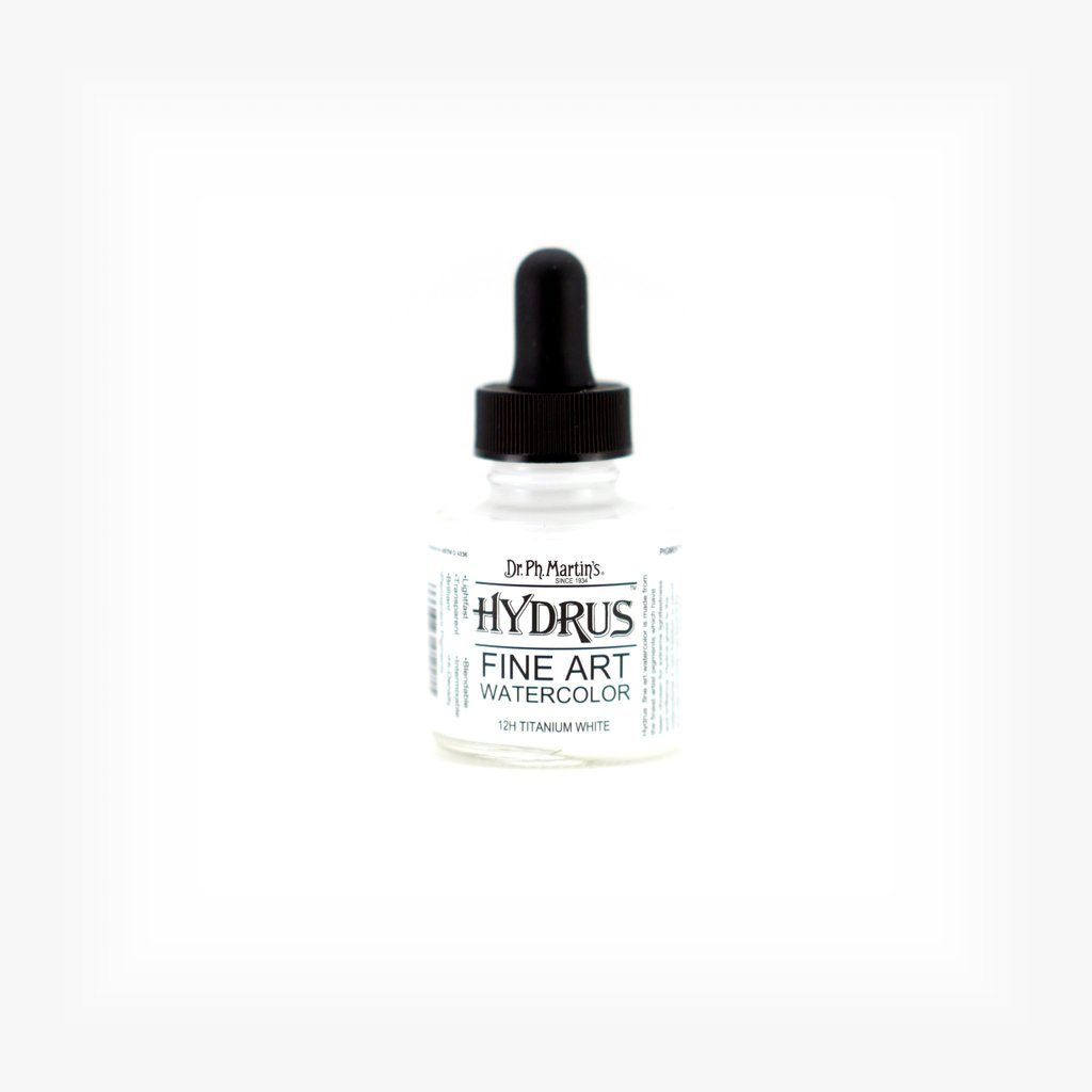 Dr. Ph. Martin's Hydrus Fine Art Watercolor Paint - 30 ml Bottle - Titanium White (12H)