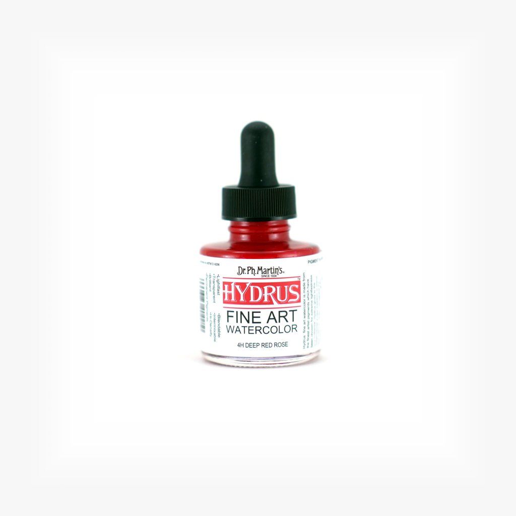 Dr. Ph. Martin's Hydrus Fine Art Watercolor Paint - 30 ml Bottle - Deep Red Rose (4H)