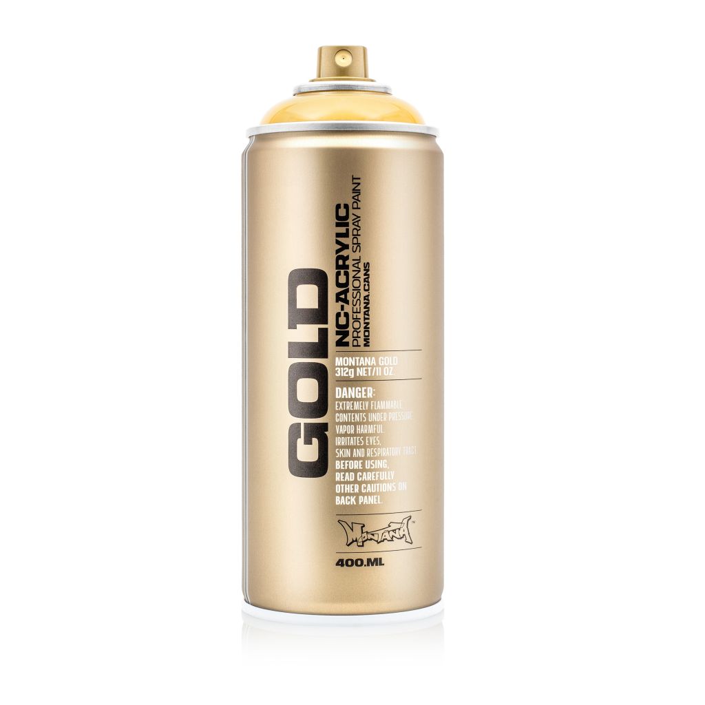 Montana Gold Acrylic Professional Spray Paint - 400 ML Can - Transparent Yellow Cab (T 1220)