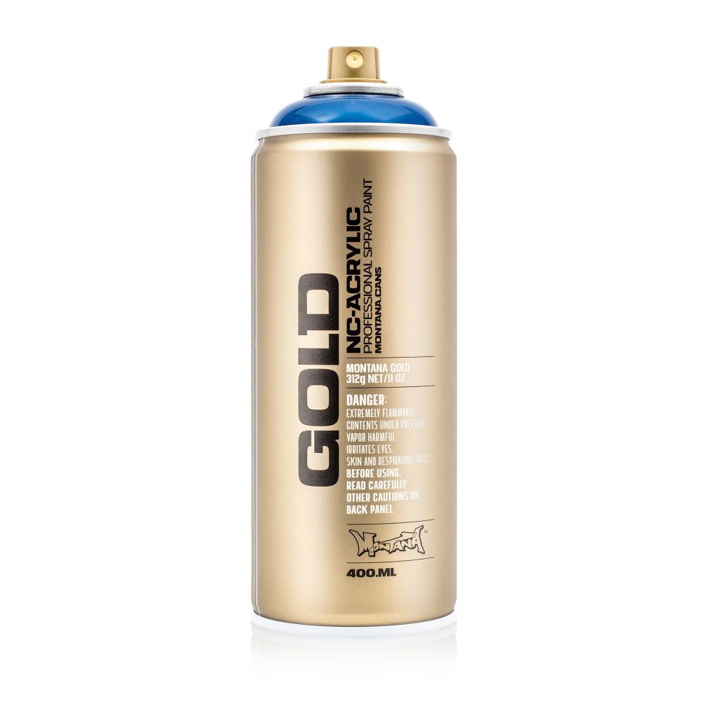 Montana Gold Acrylic Professional Spray Paint - 400 ML Can - Transparent Ultramarine (T 5080)