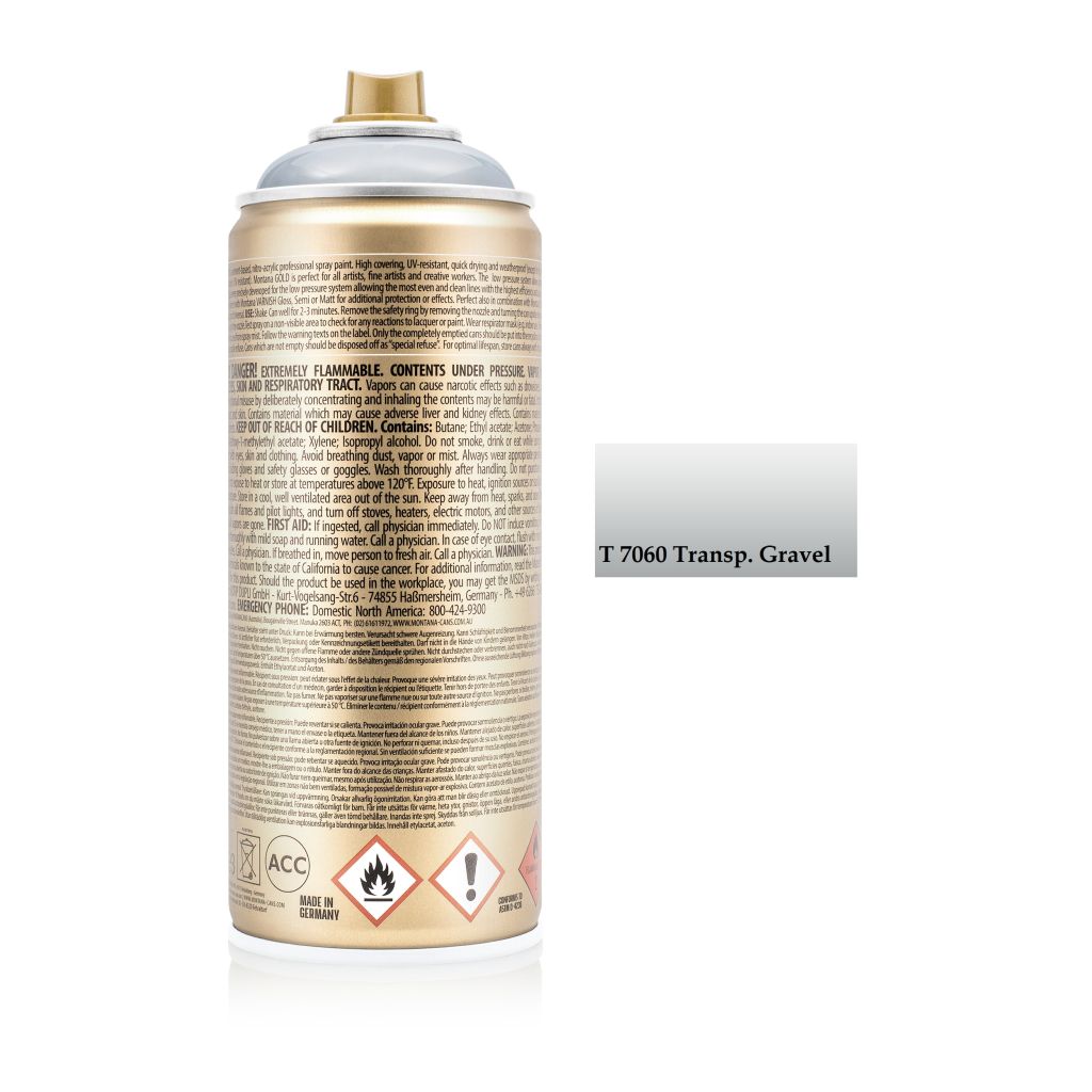 Montana Gold Acrylic Professional Spray Paint - 400 ML Can - Transparent Gravel (T 7060)