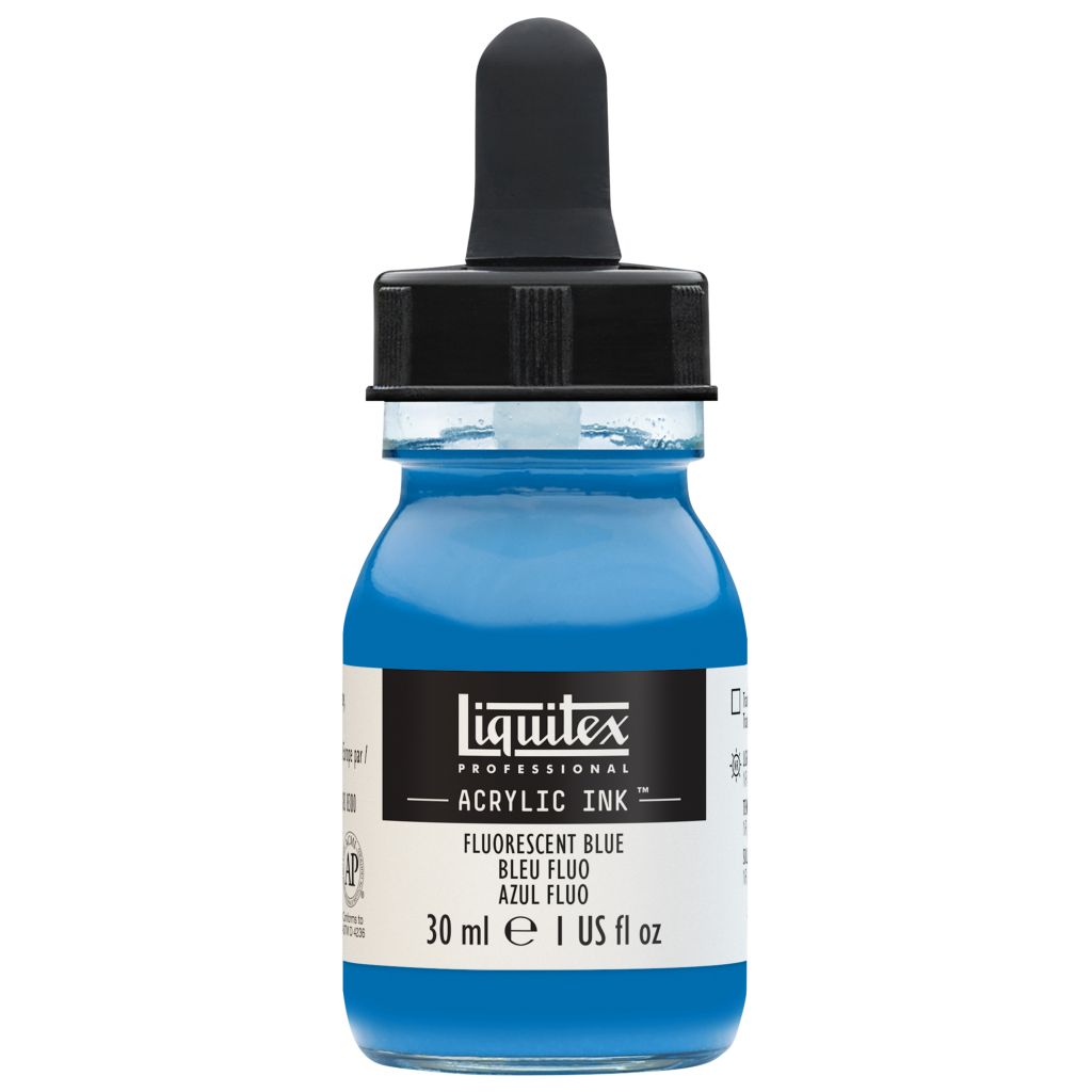 Liquitex Professional Acrylic Ink - Fluorescent Blue (984) - Bottle of 30 ML