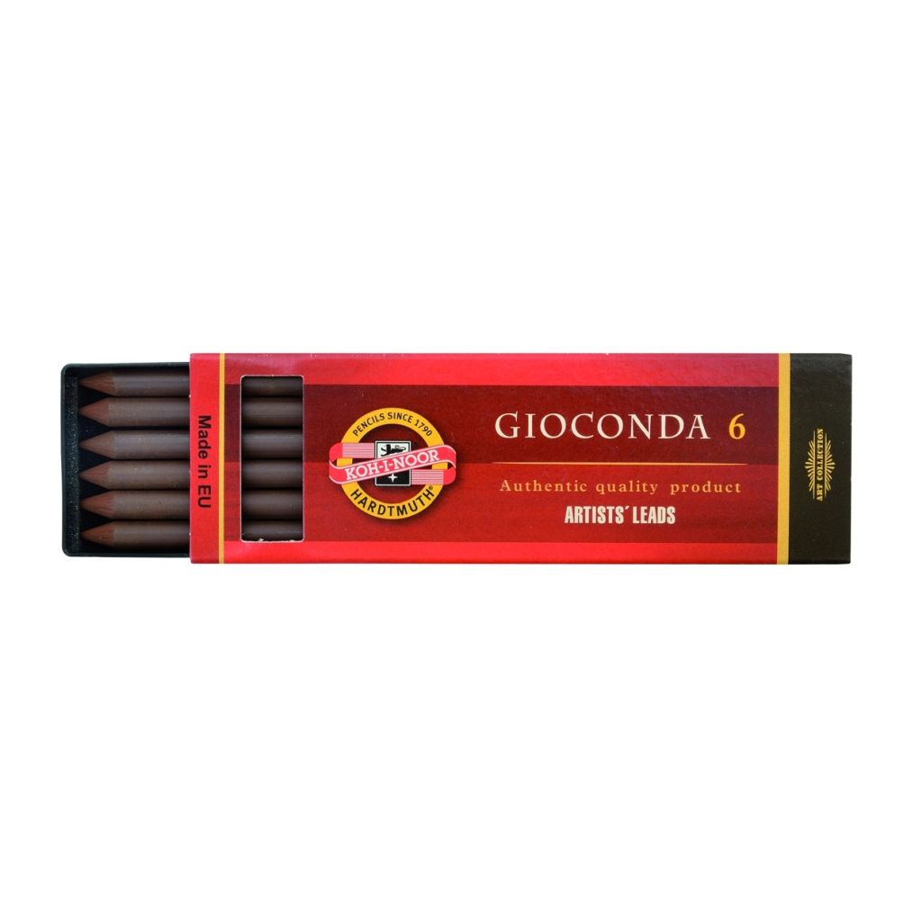 Koh-I-Noor Gioconda Artists' Drawing Chalks - Sepia Light Brown - Pack of 6