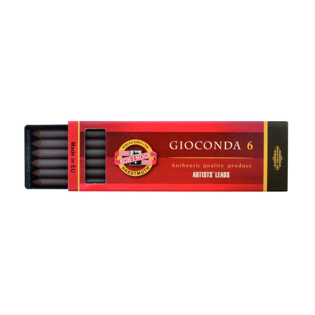 Koh-I-Noor Gioconda Artists' Drawing Chalks - Sepia Dark Brown - Pack of 6