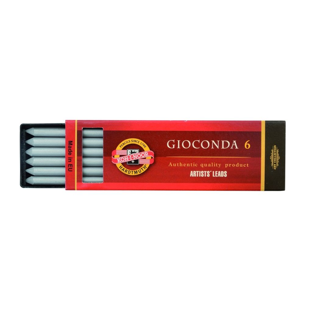 Koh-I-Noor Gioconda Artists' Metallic Coloured Lead - Silver - Pack of 6