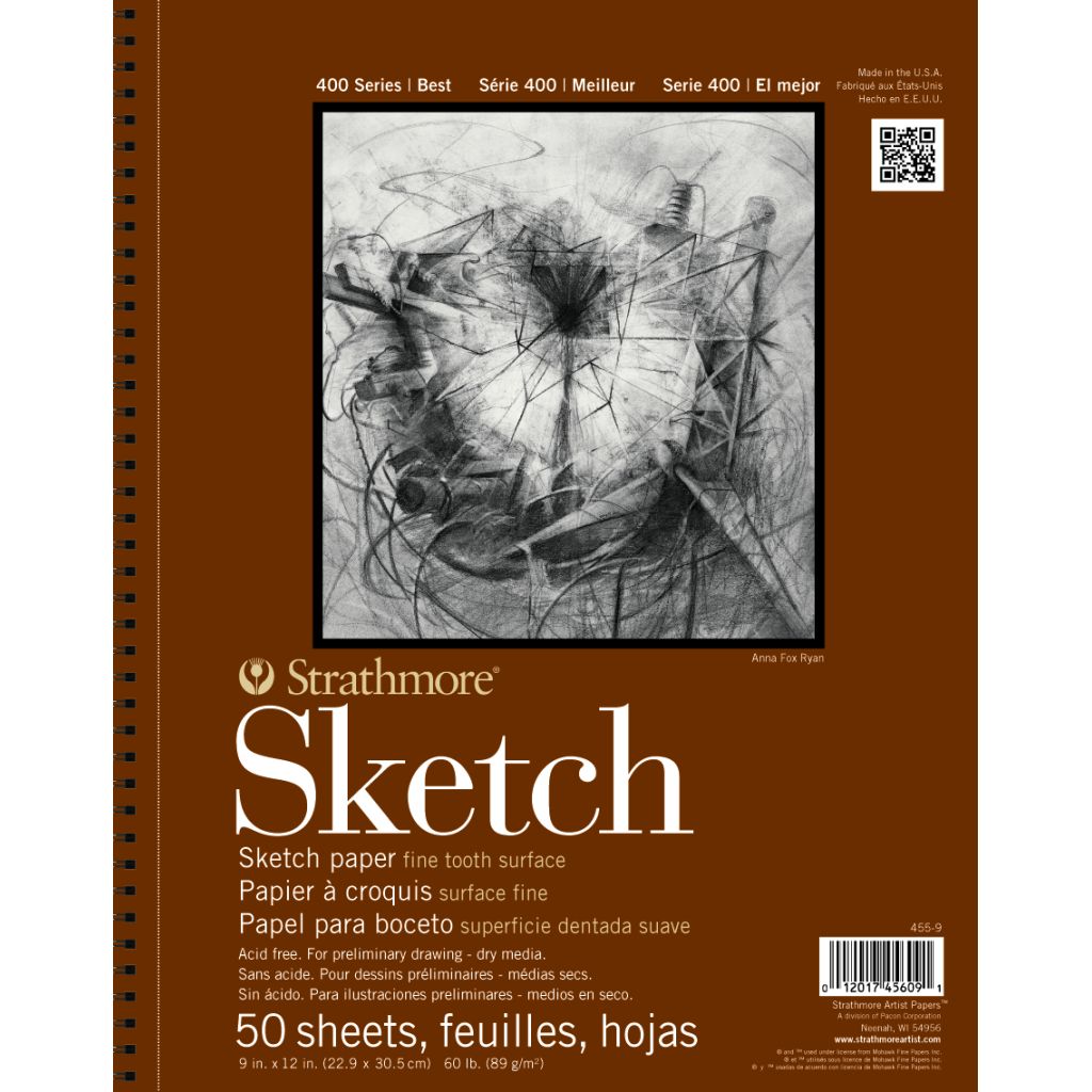 Drawing Paper Example Strathmore 400 Series Sketch - White Fine Tooth 89 GSM Paper | Art Lounge