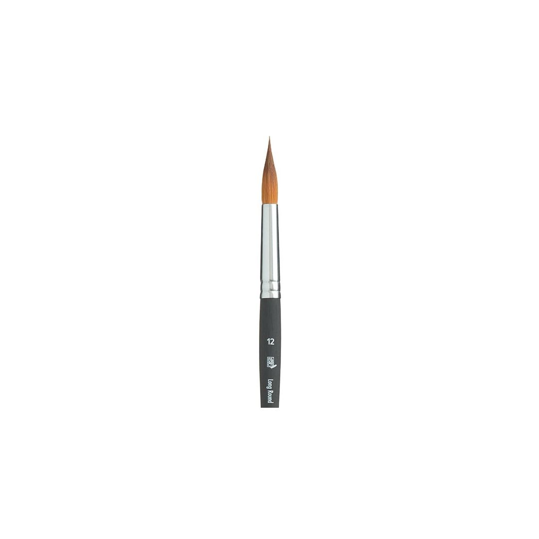 Princeton Series 4850 Aqua Elite Synthetic Kolinsky Sable Brush - Long Round - Short Handle - Size: 12