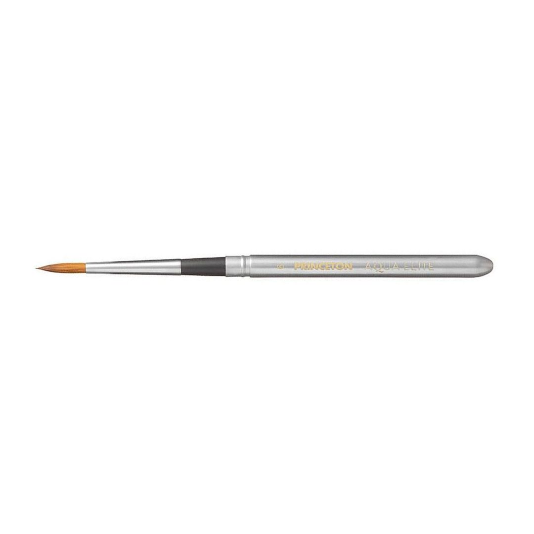 Princeton Series 4850 Aqua Elite Synthetic Kolinsky Sable Brush - Travel Round - Short Handle - Size: 8