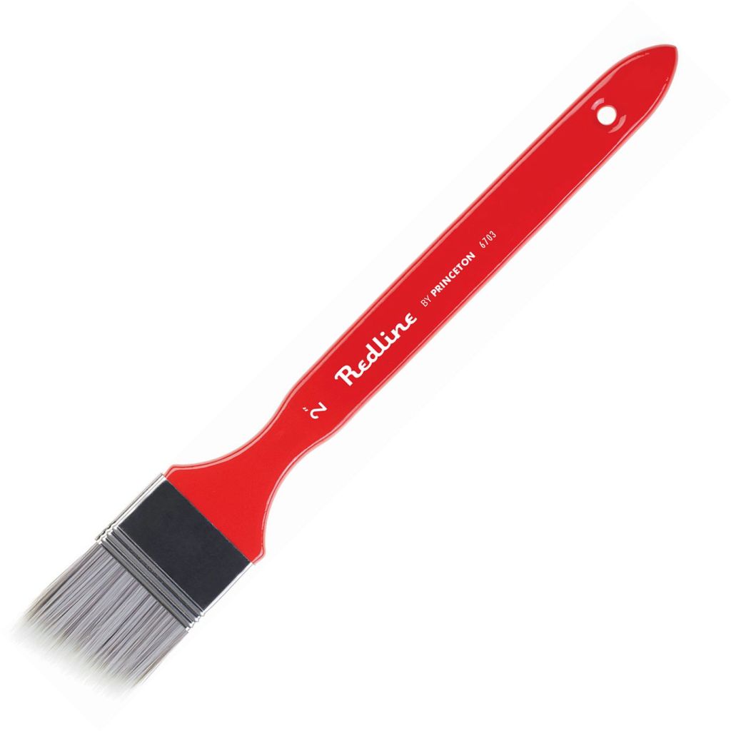 Princeton Series 6700 Redline Synthetic Bristle Brush - Angular Mottler - Long Handle - Size: 2