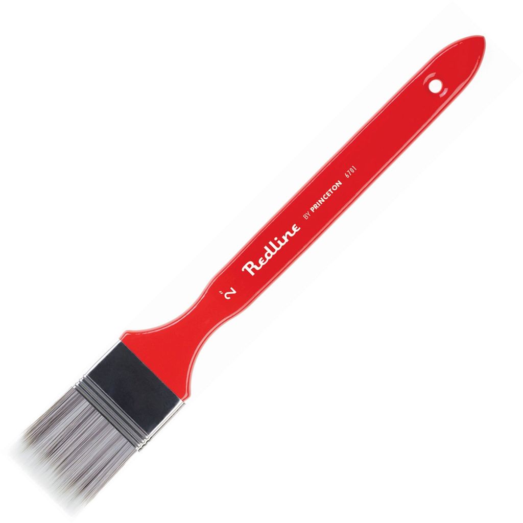 Princeton Series 6700 Redline Synthetic Bristle Brush - Flat Mottler - Long Handle - Size: 2