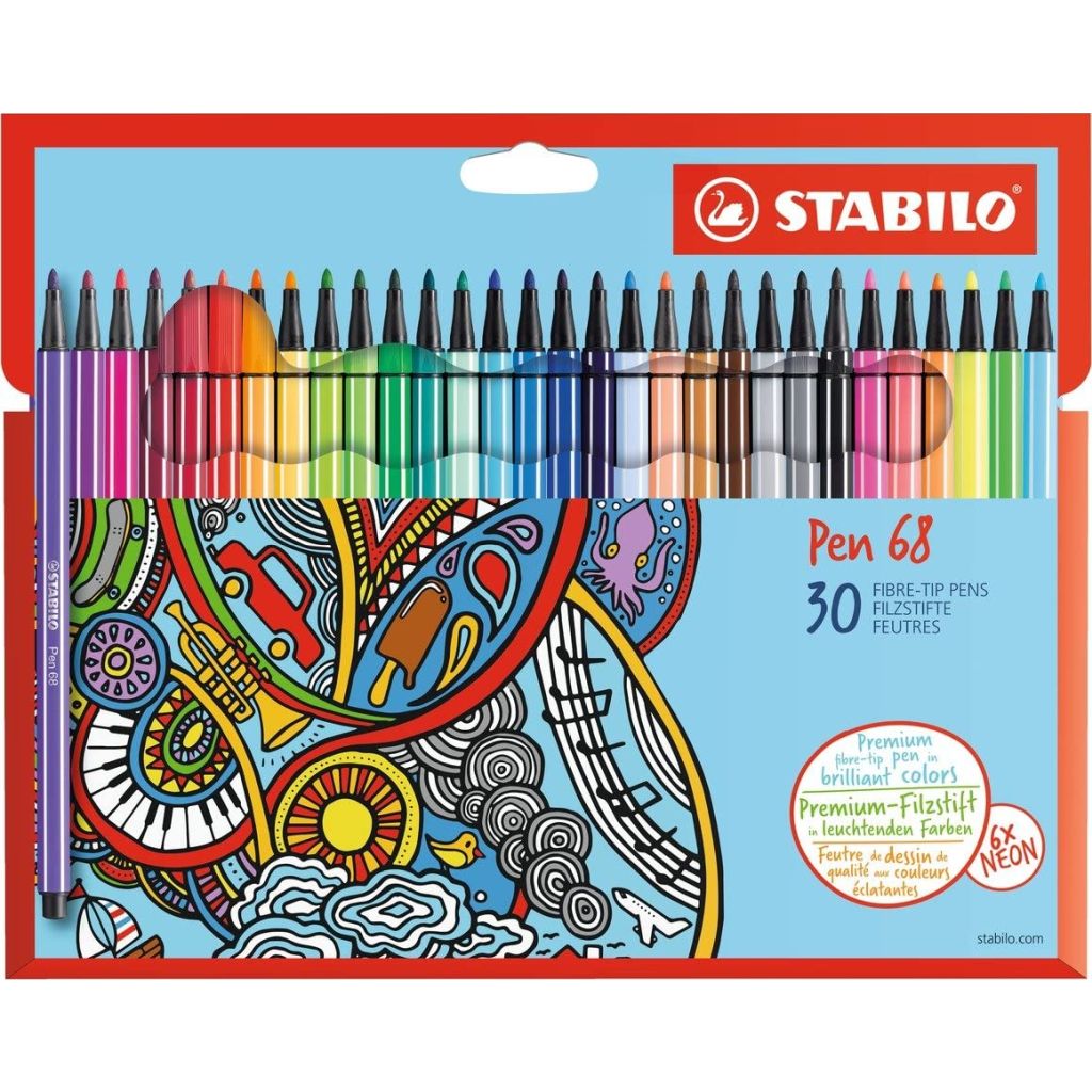 STABILO Pen 68 Premium Colouring Felt-Tip Pen SETS Art Lounge