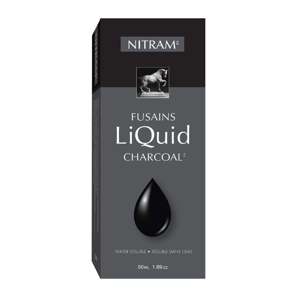 NITRAM Fusains Liquid Charcoal- Tube of 50ML- Deep Black