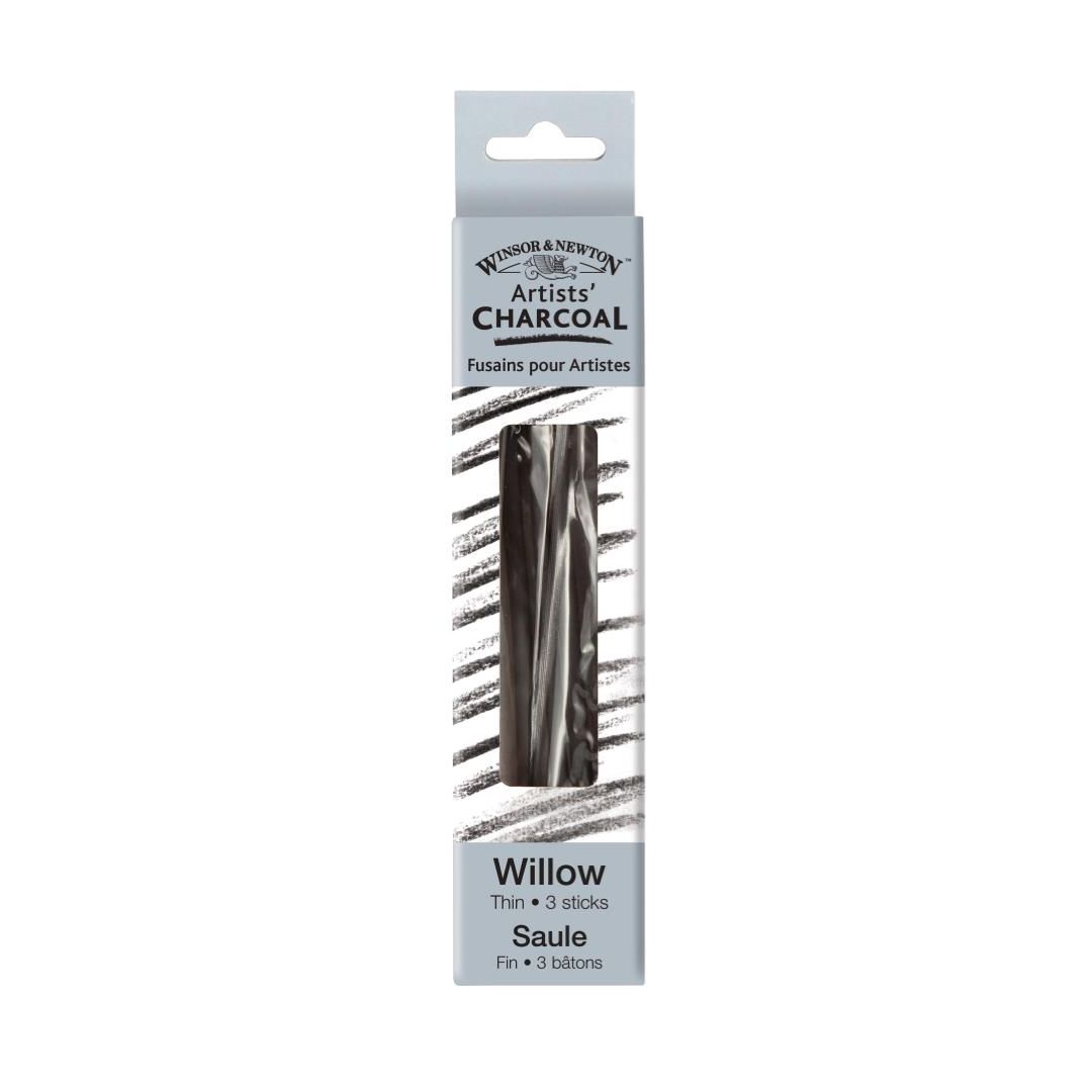 Winsor & Newton Artists' Willow Charcoal - Thin - Pack of 3