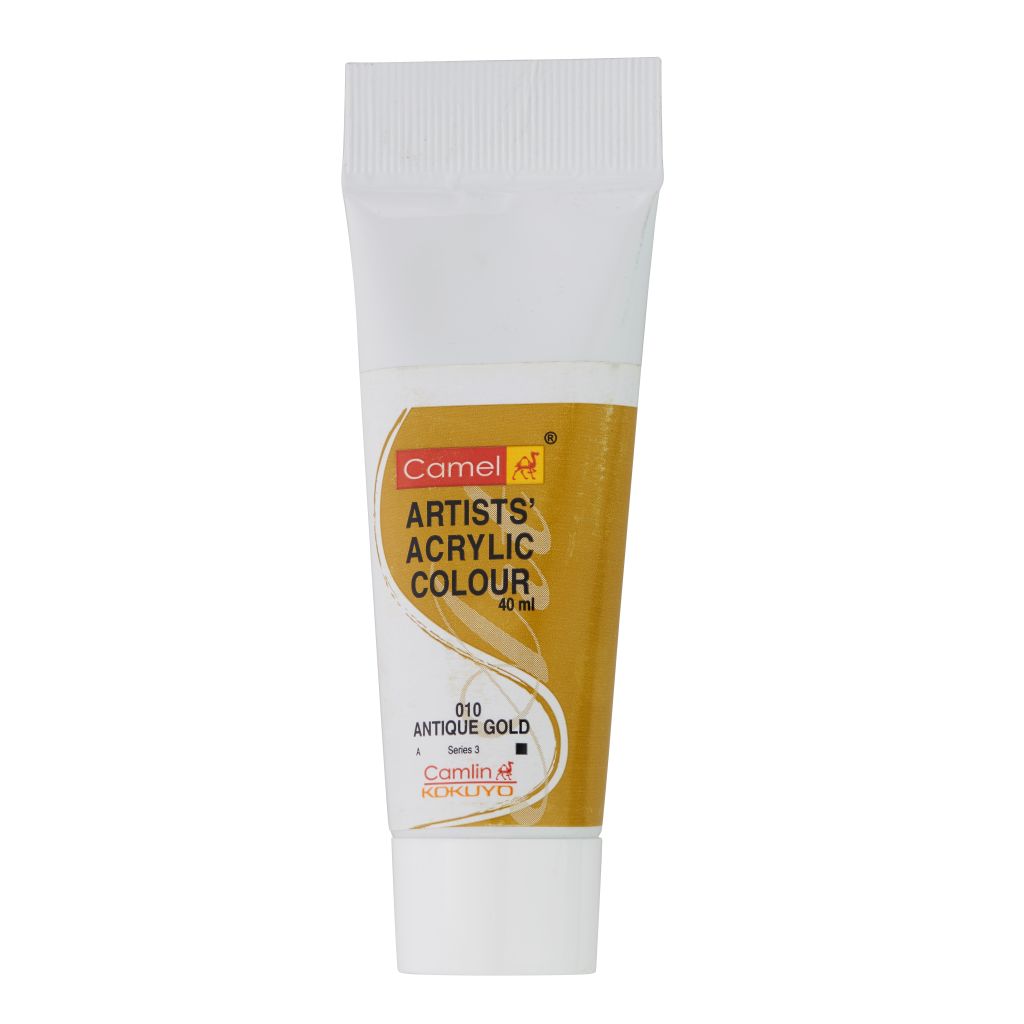 Camel Artists' Acrylic Colour - Antique Gold (010) - Tube of 40 ML