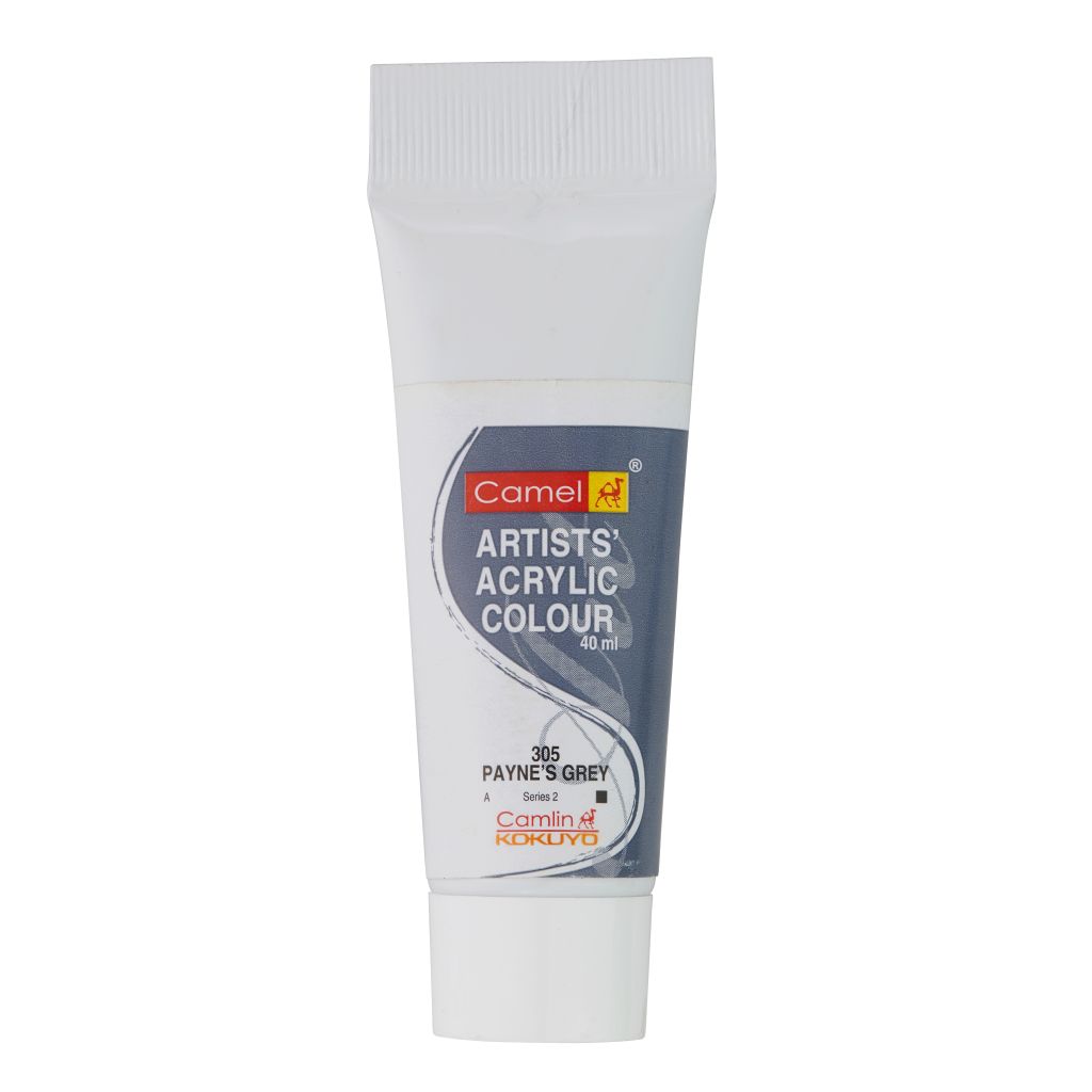 Camel Artists' Acrylic Colour - Payne's Grey (305) - Tube of 40 ML