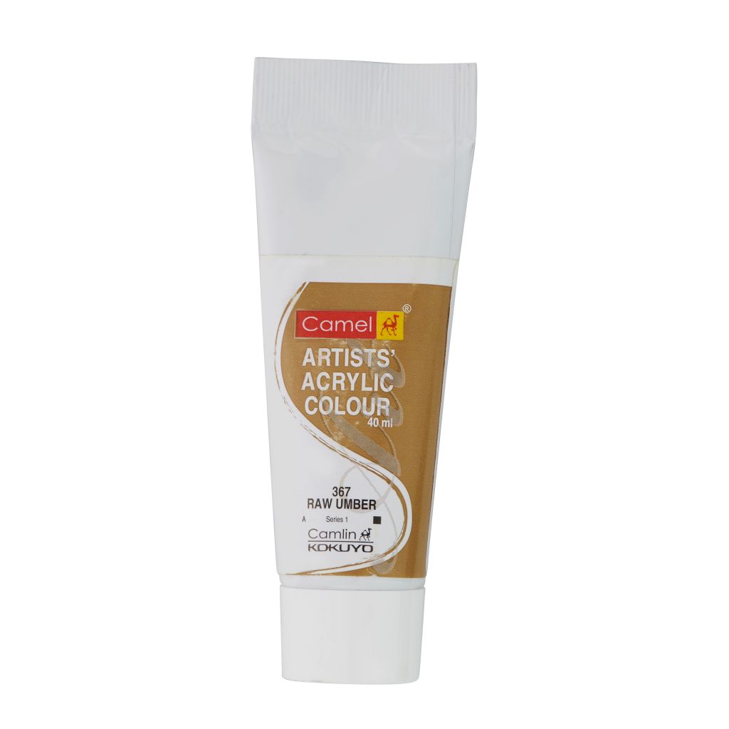 Camel Artists' Acrylic Colour - Raw Umber (367) - Tube of 40 ML